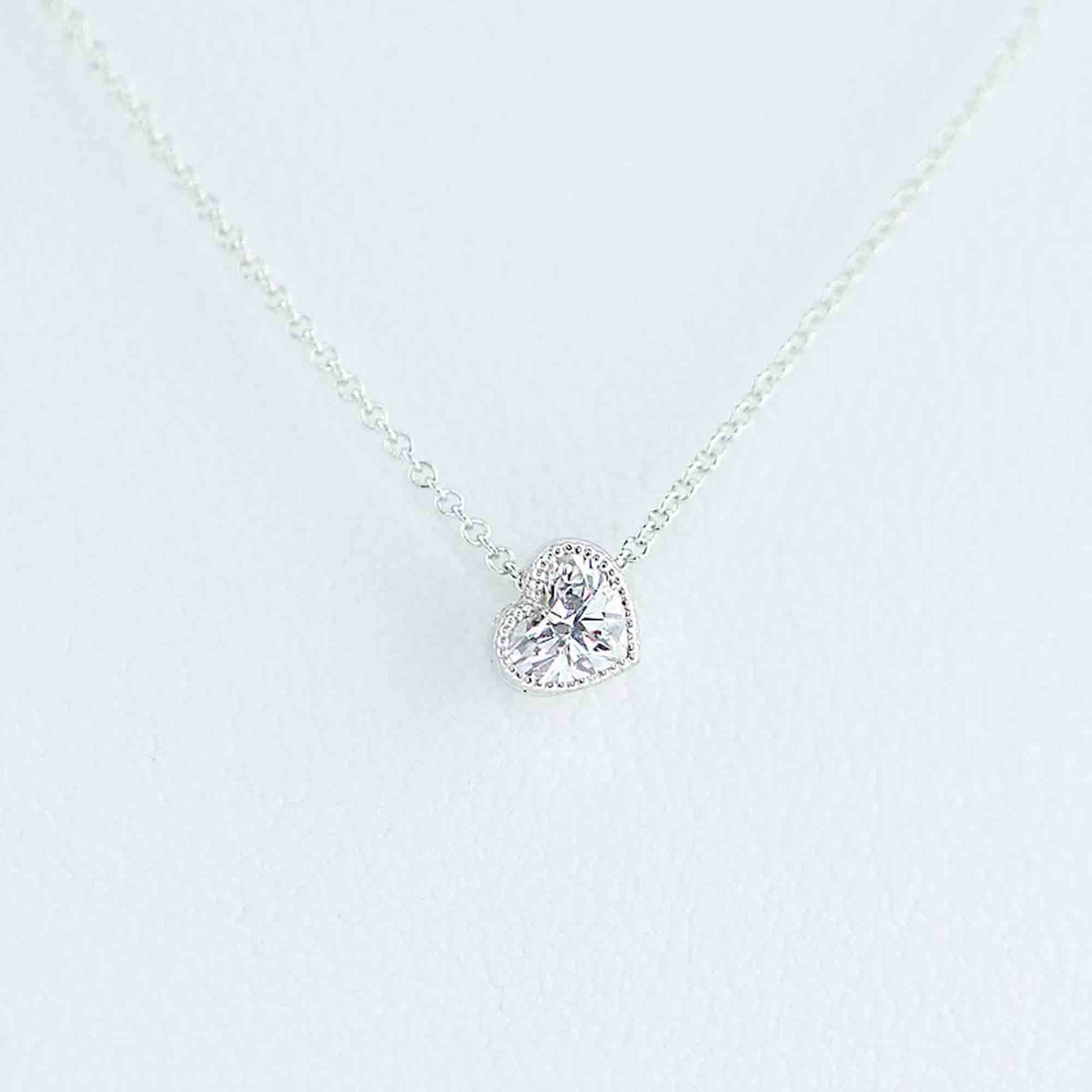 heart shape diamond pendant