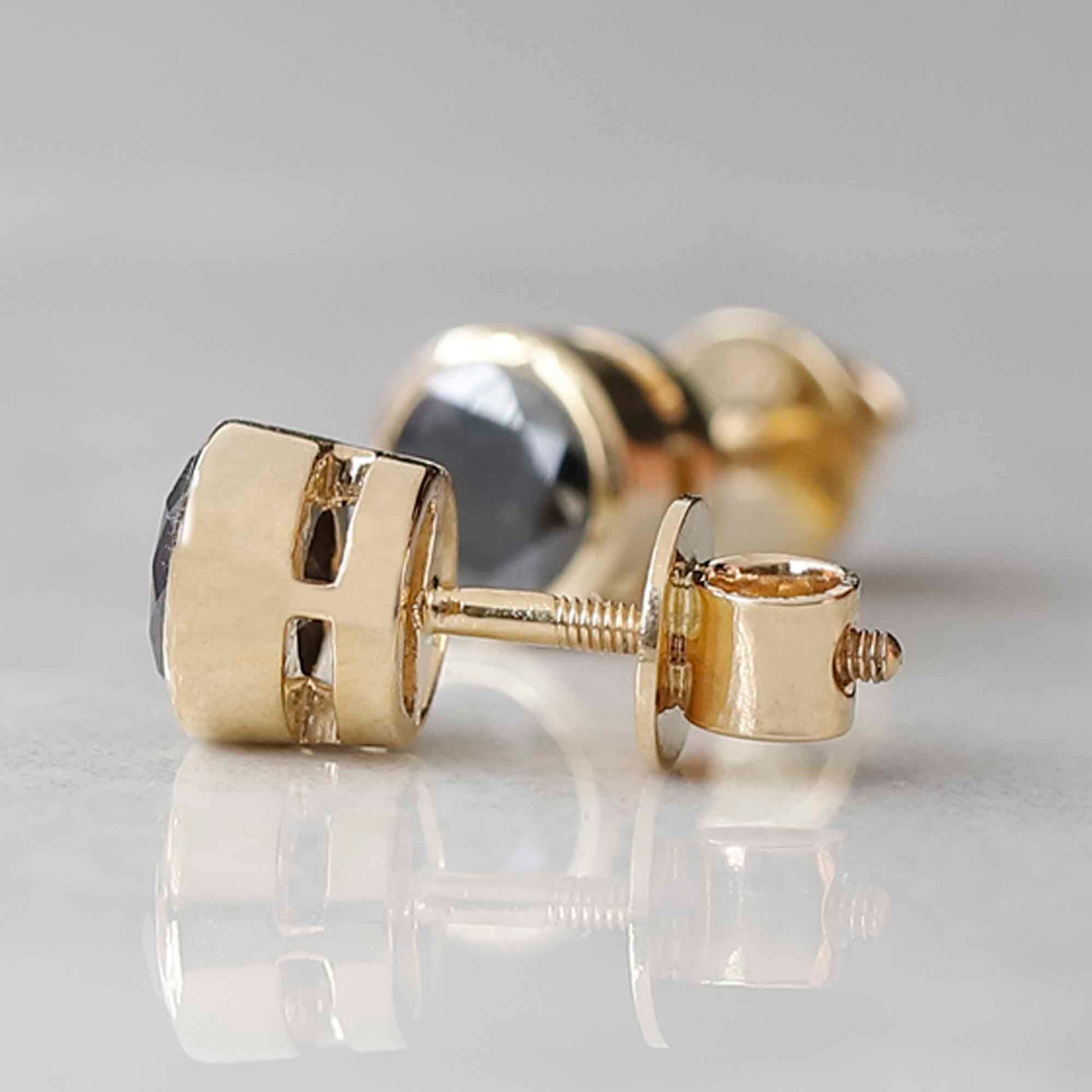 black diamond earring