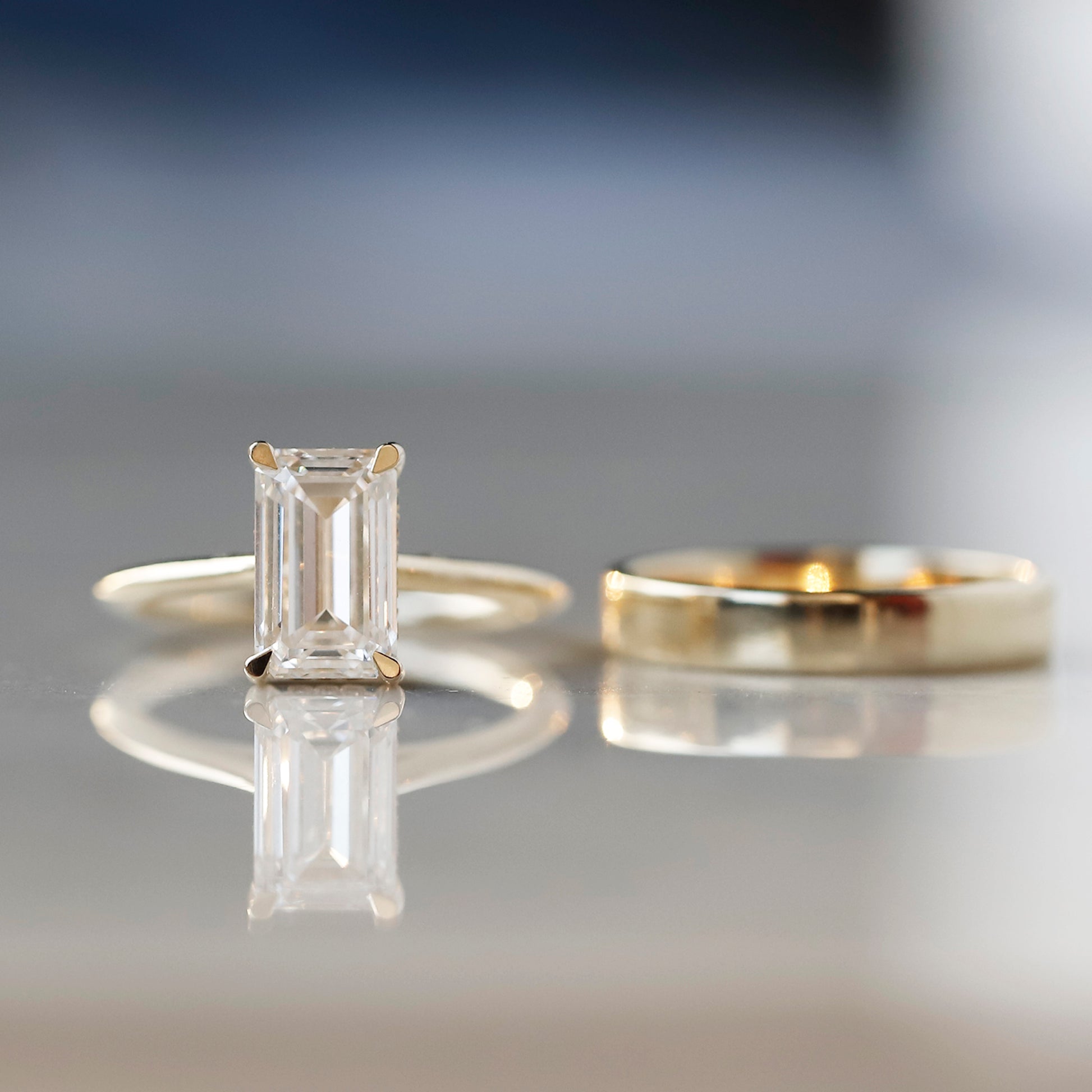 emerald cut engagement rings