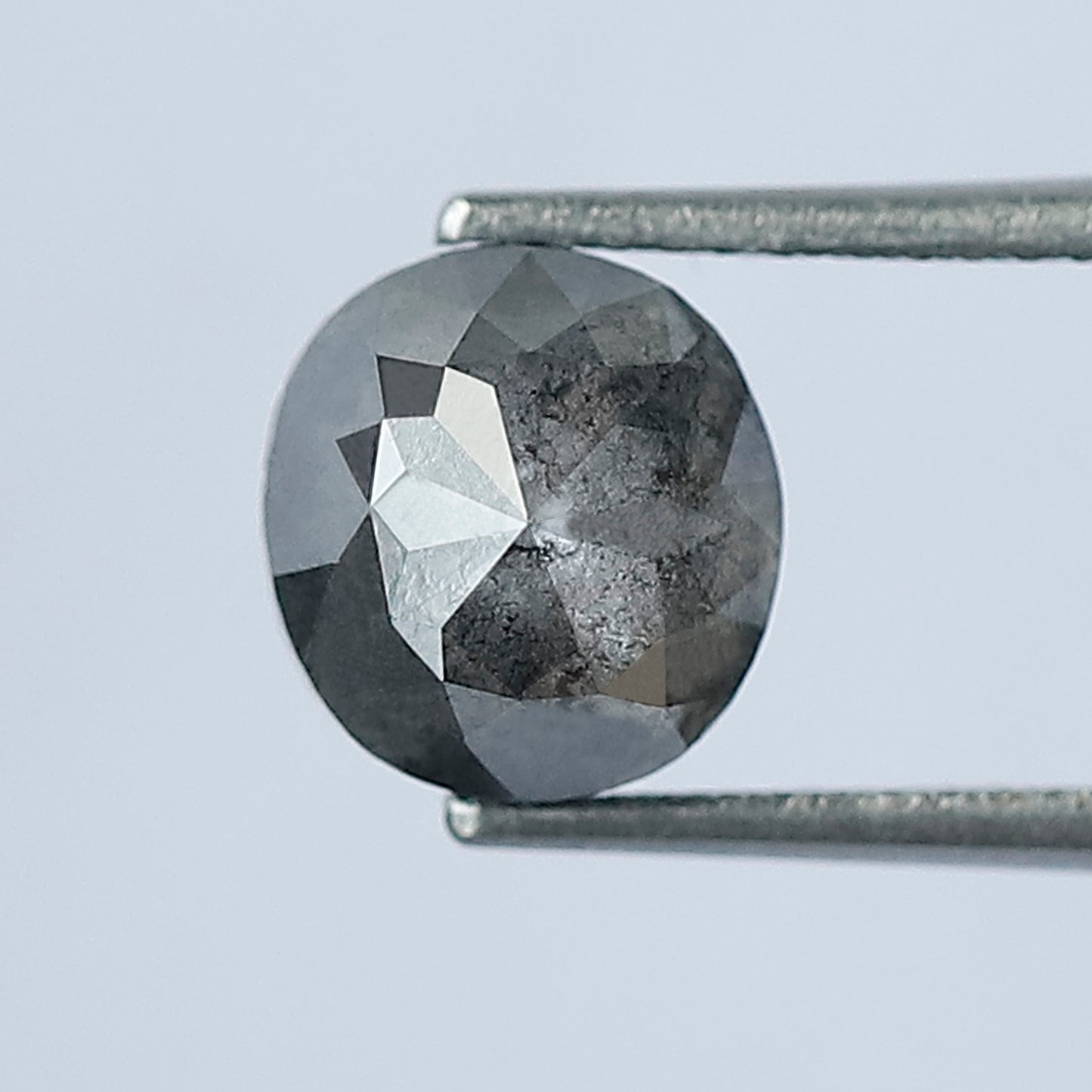 3.12 CT Salt and Pepper Oval Diamond For Custom Engagement Ring