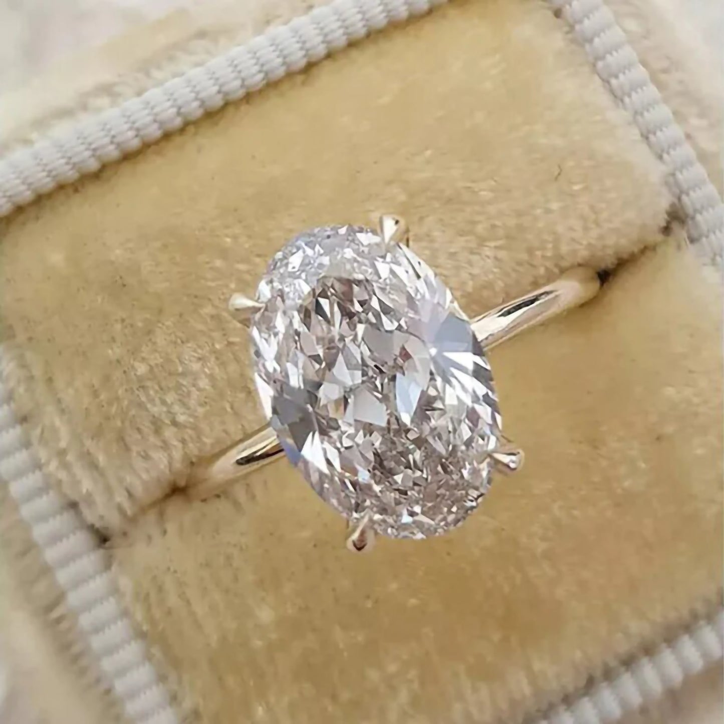 Moissanite Engagement Ring Oval Shape