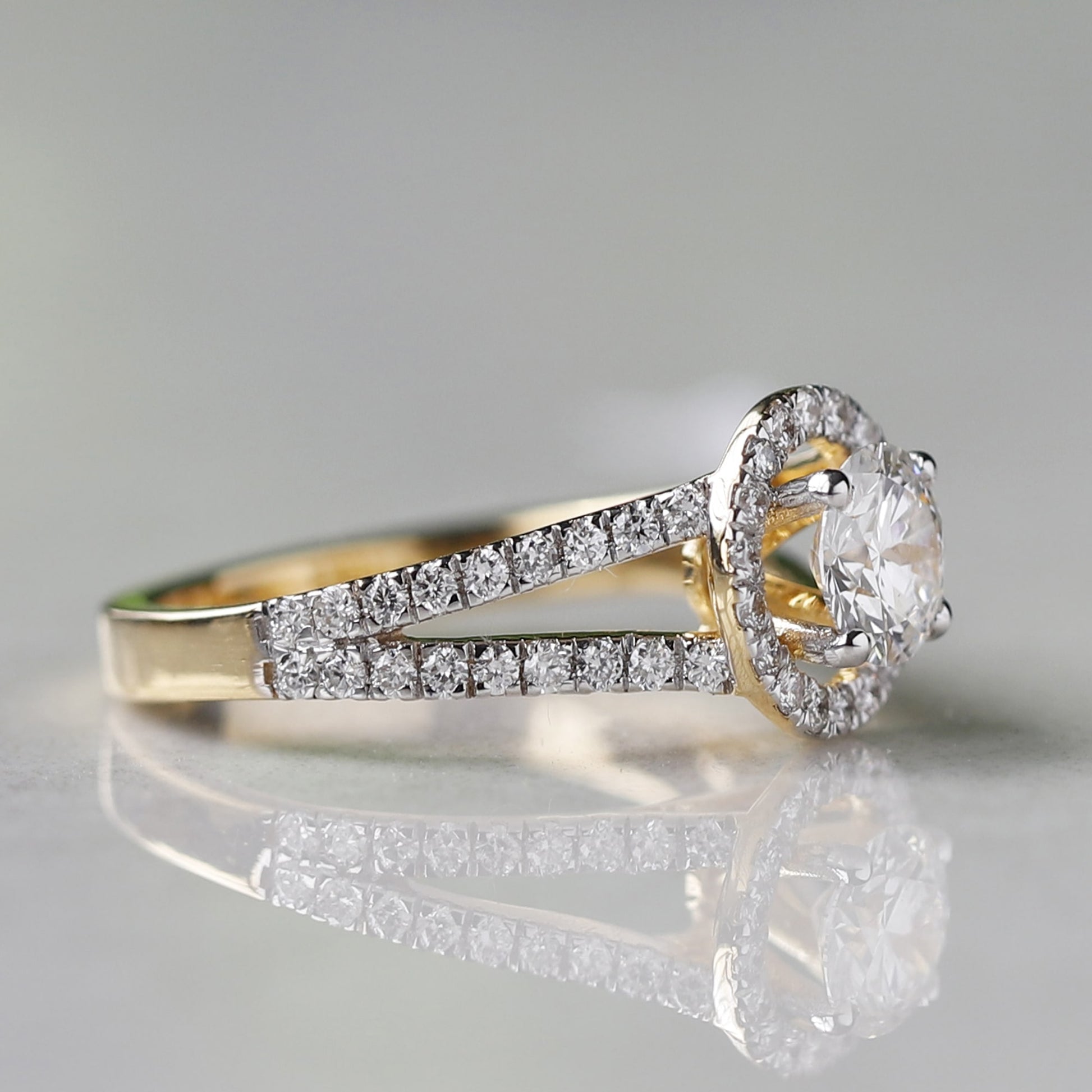 split shank engagement ring