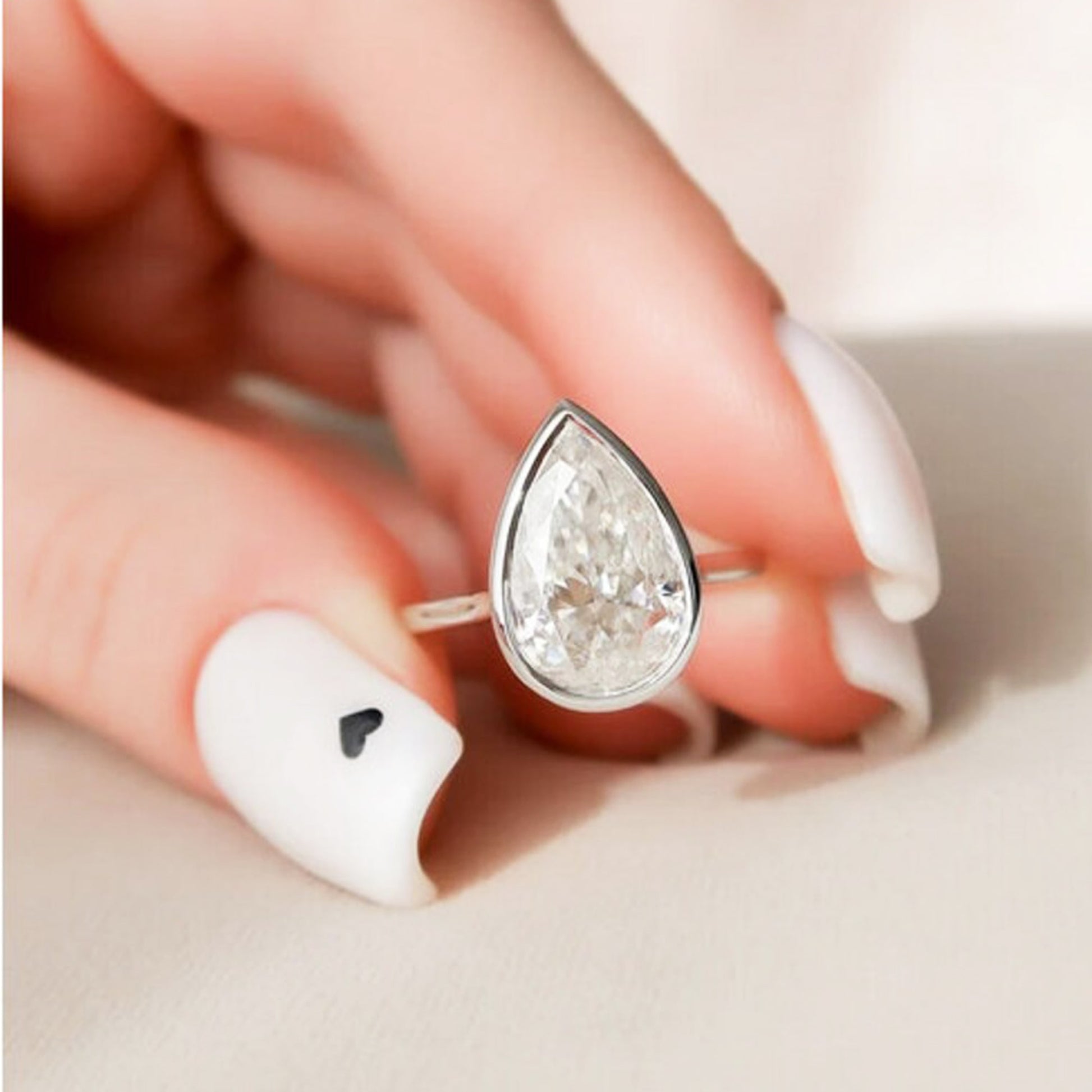 teardrop wedding ring