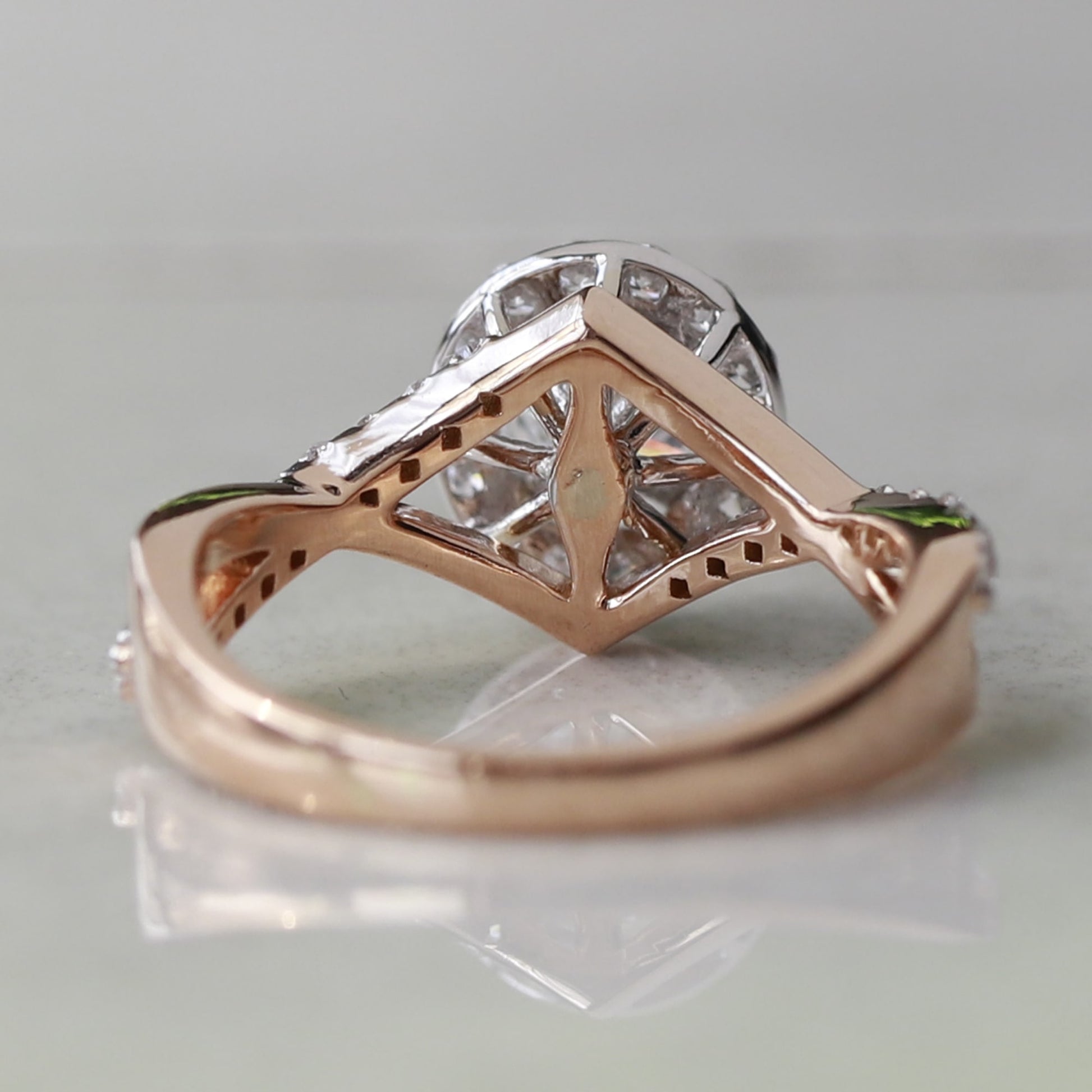 twist band engagement ring