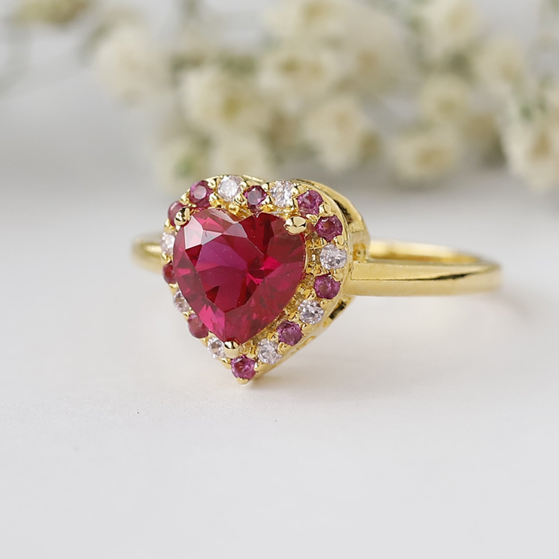 heart ruby ring