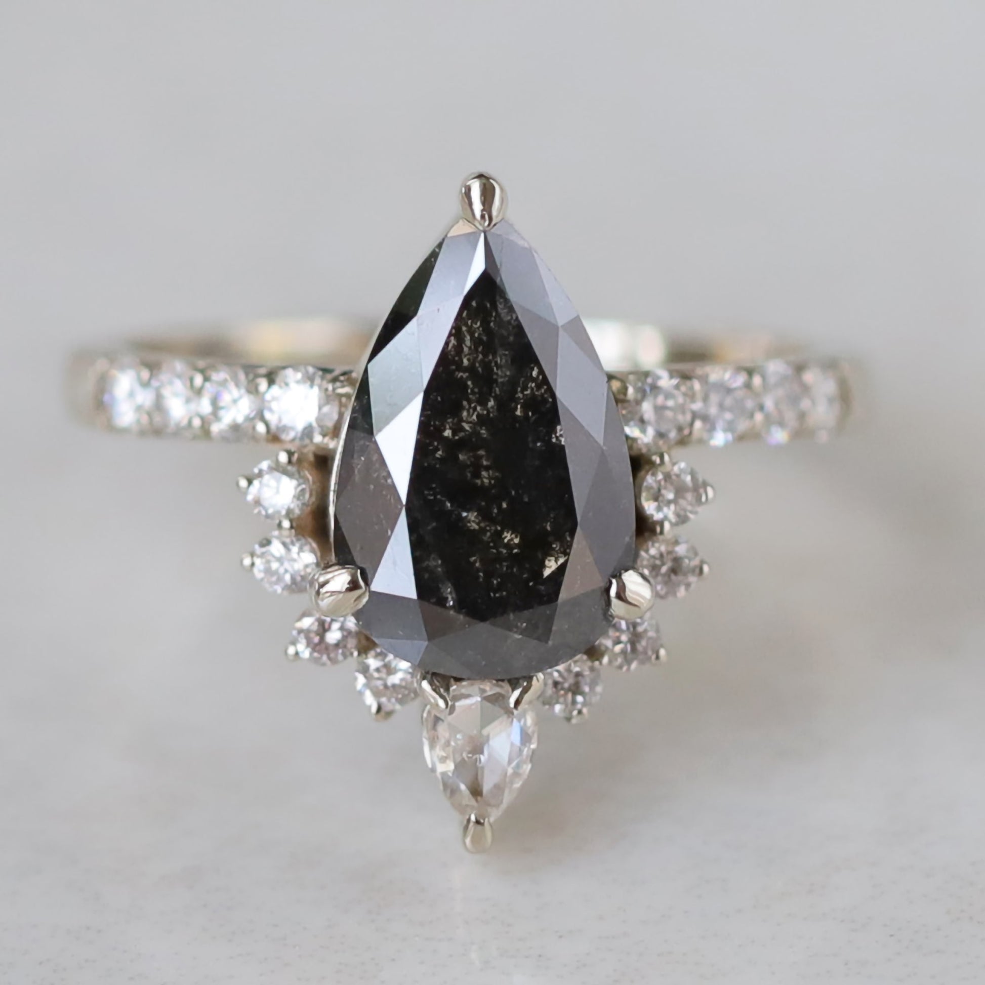 salt and pepper diamond ring