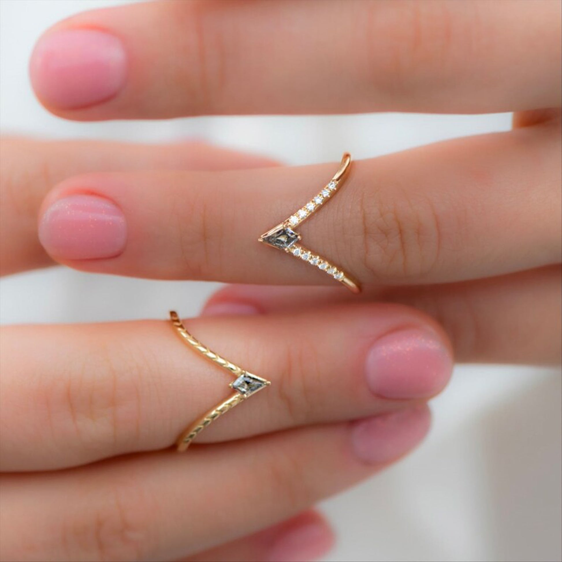 chevron wedding band