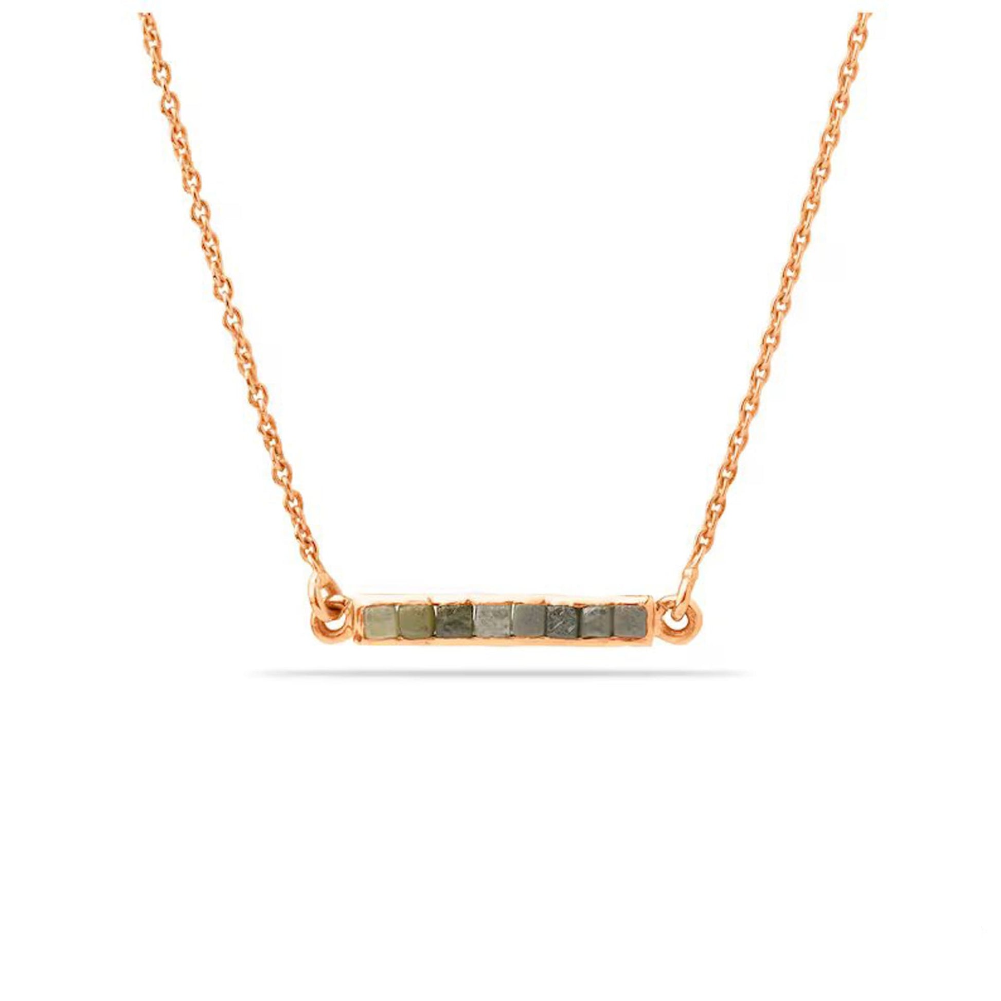 raw diamond necklace