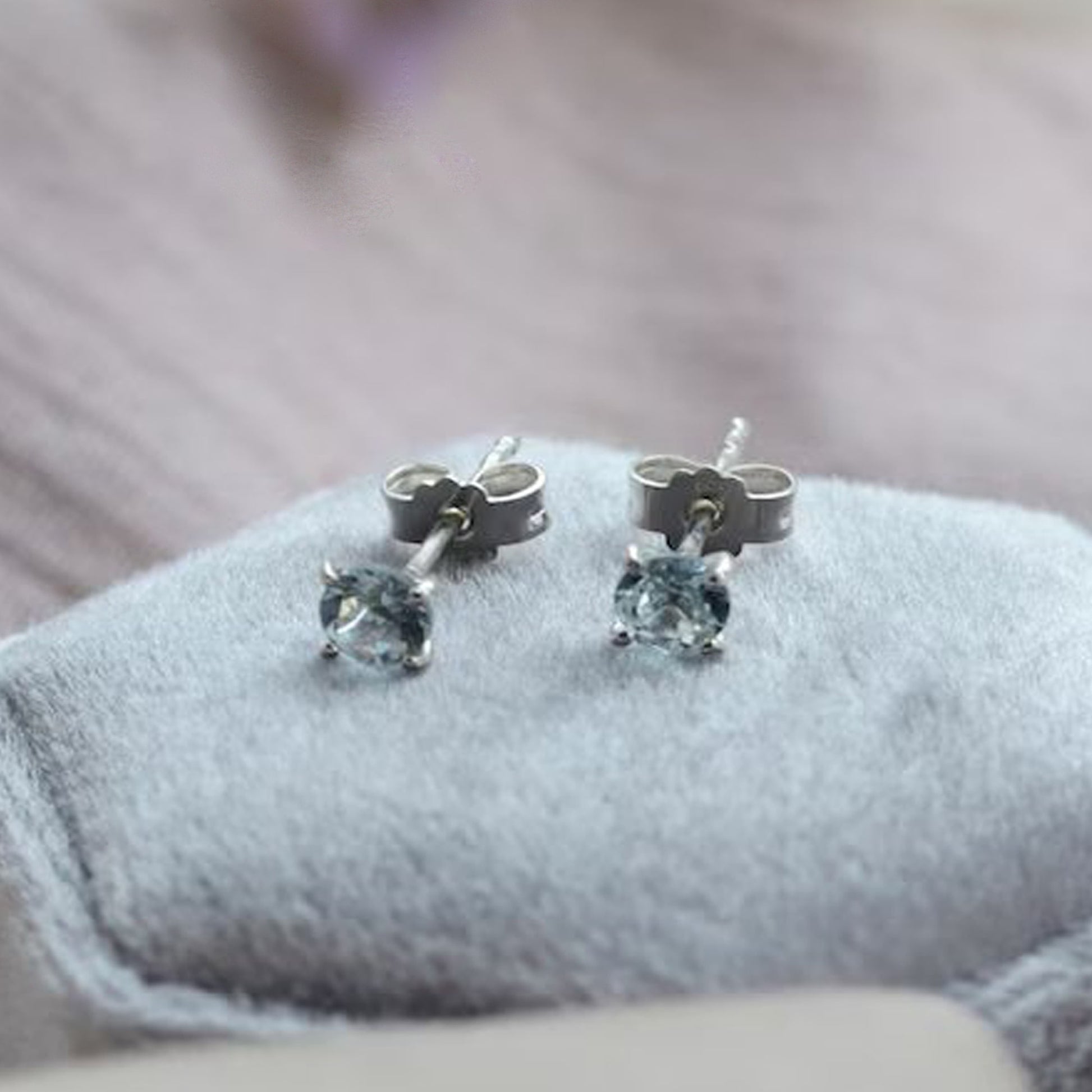 blue topaz earring