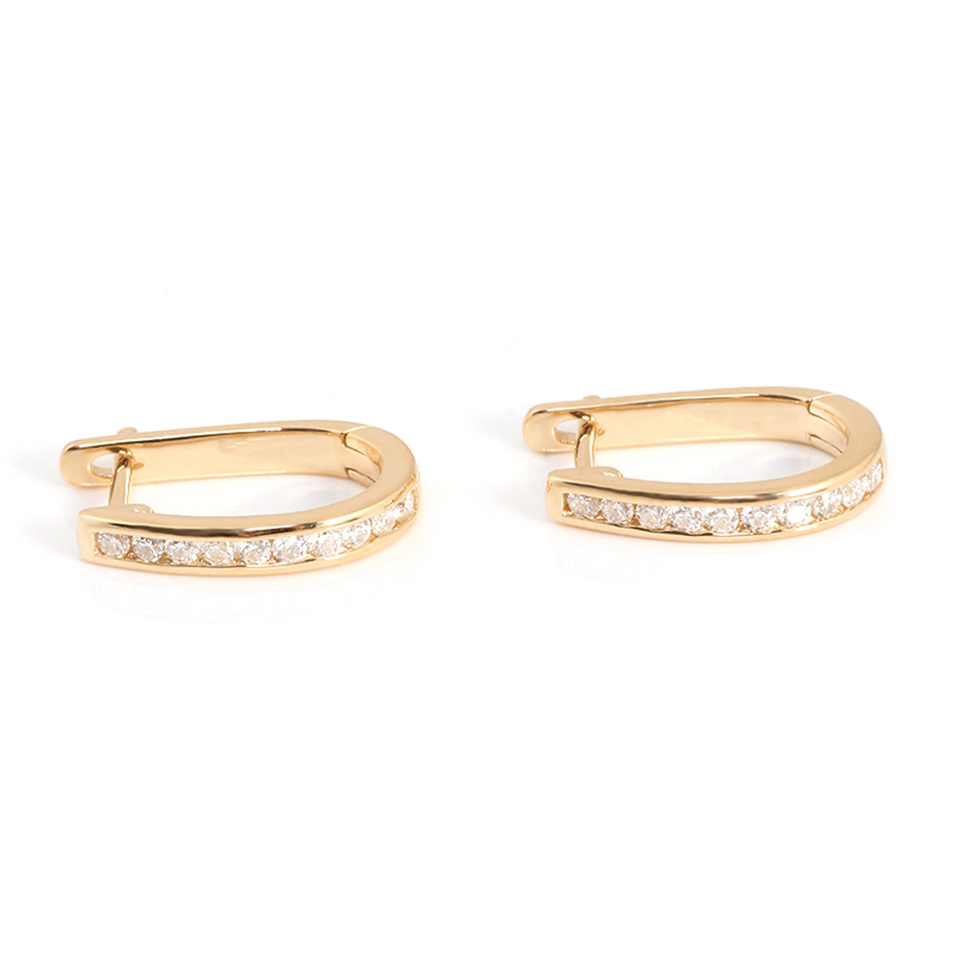 small diamond hoop earrings