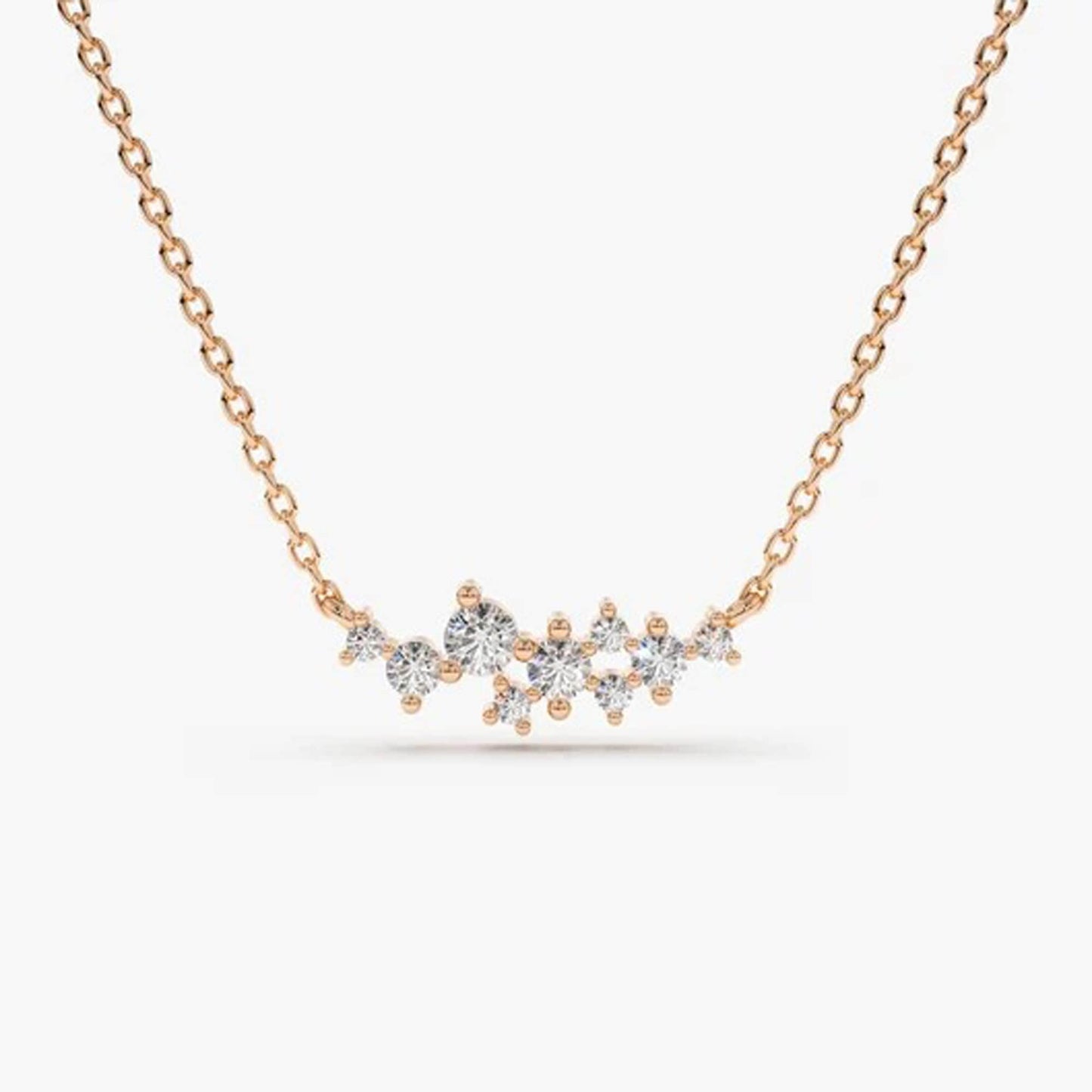 diamond cluster necklace