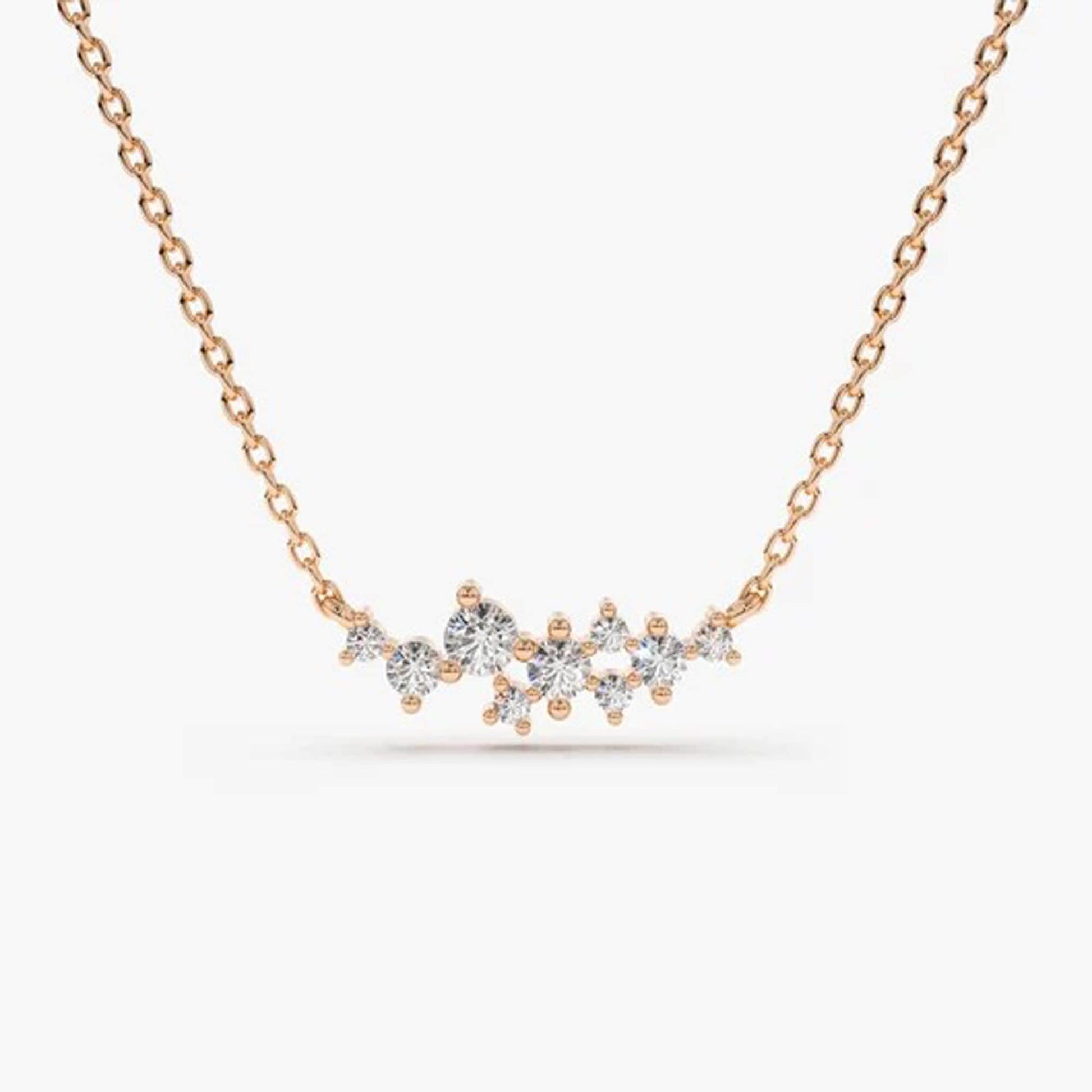 diamond cluster necklace