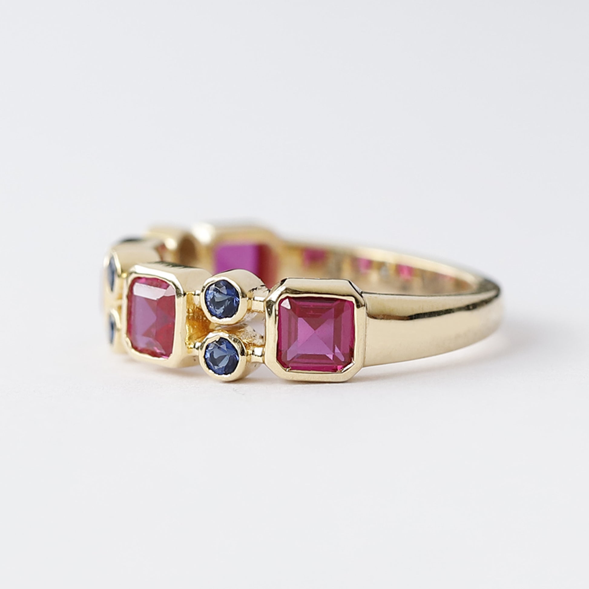 gemstone wedding band