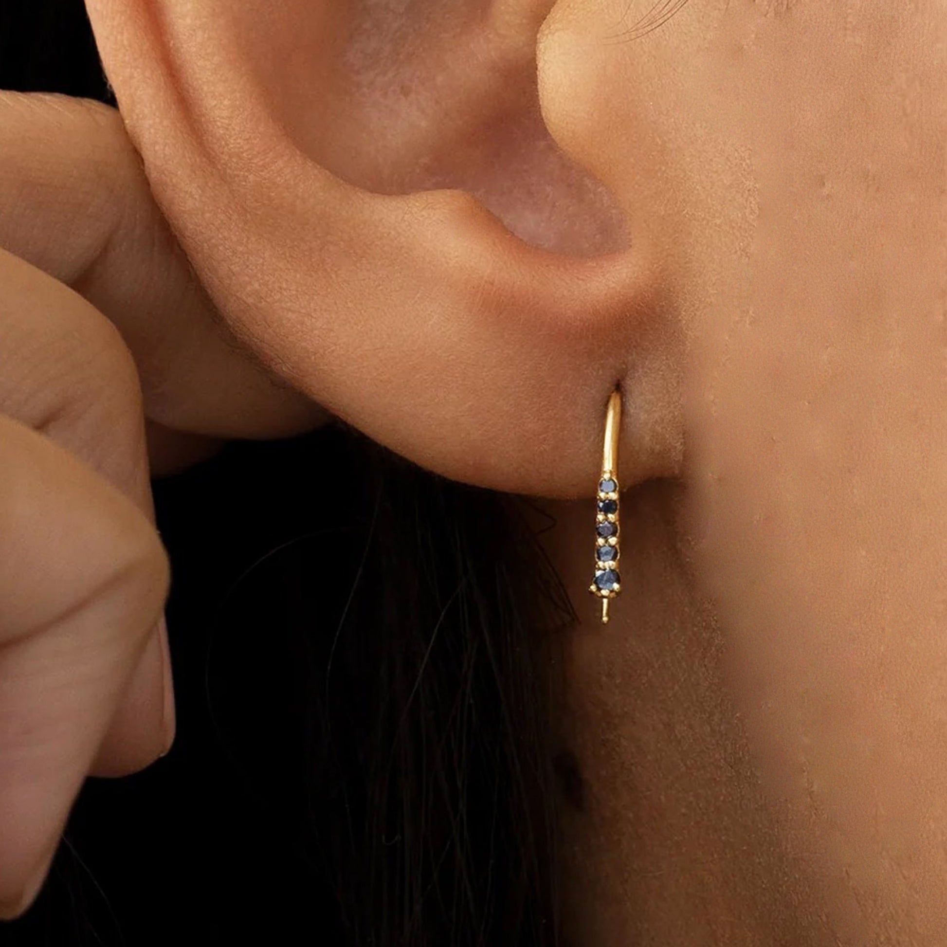 14 k gold threader earrings