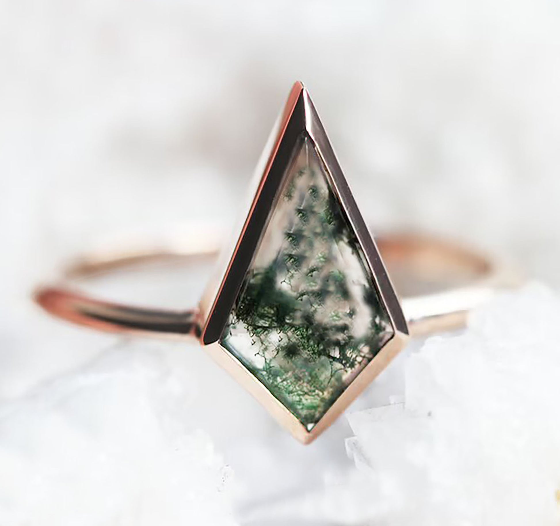 moss agate ring