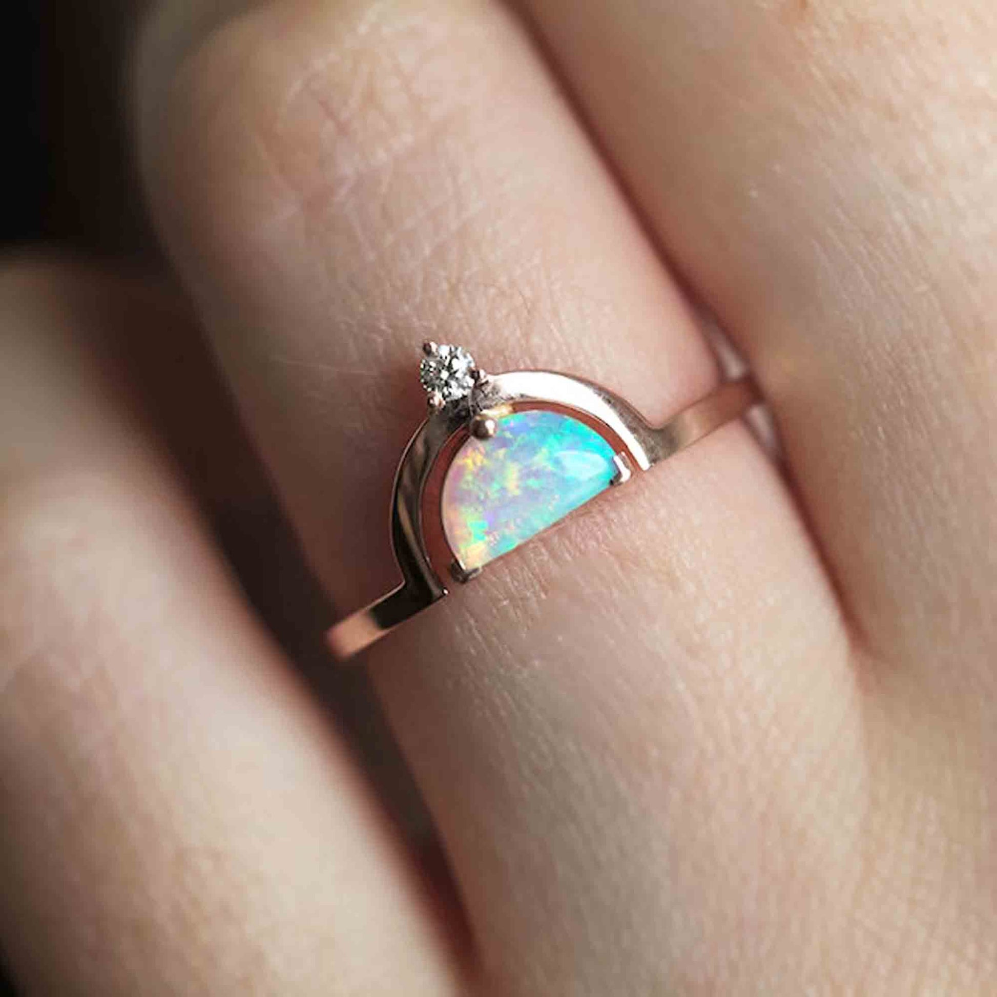 opal stone ring