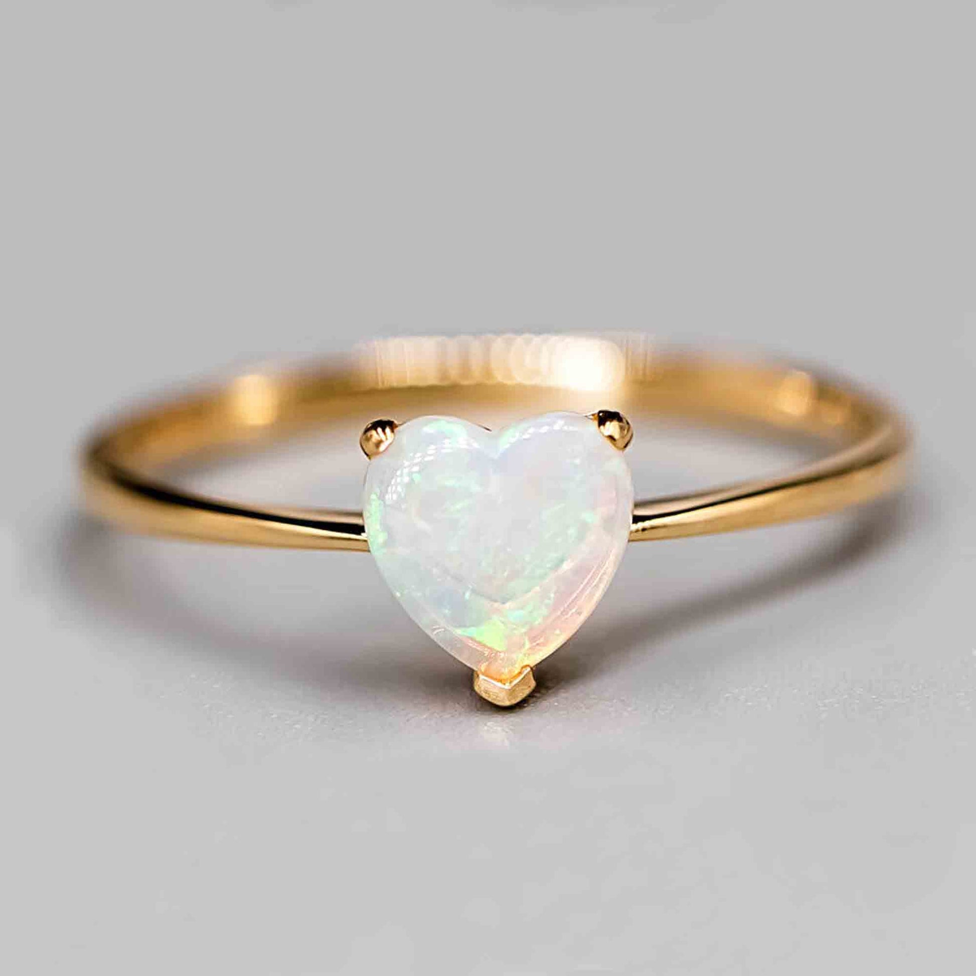 heart opal ring