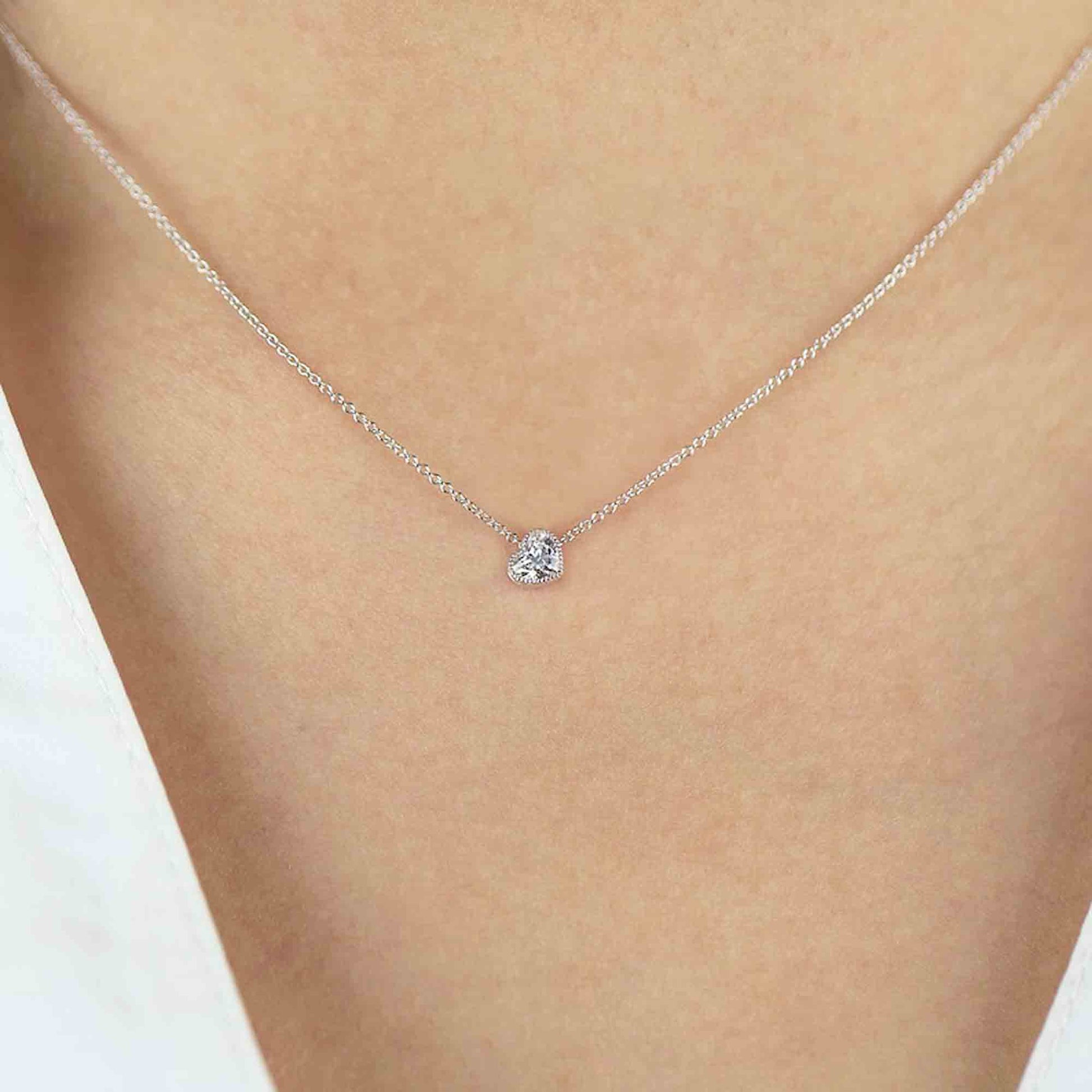 heart shape diamond pendant