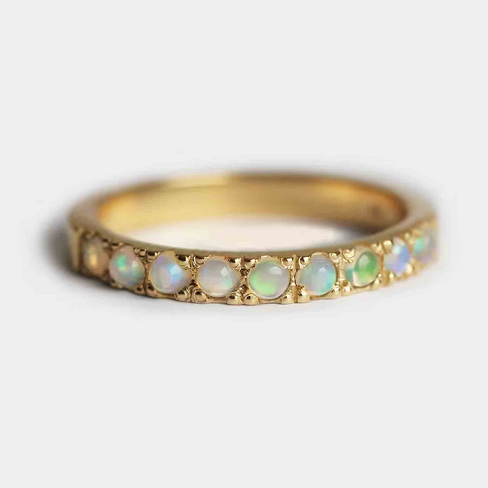opal wedding band