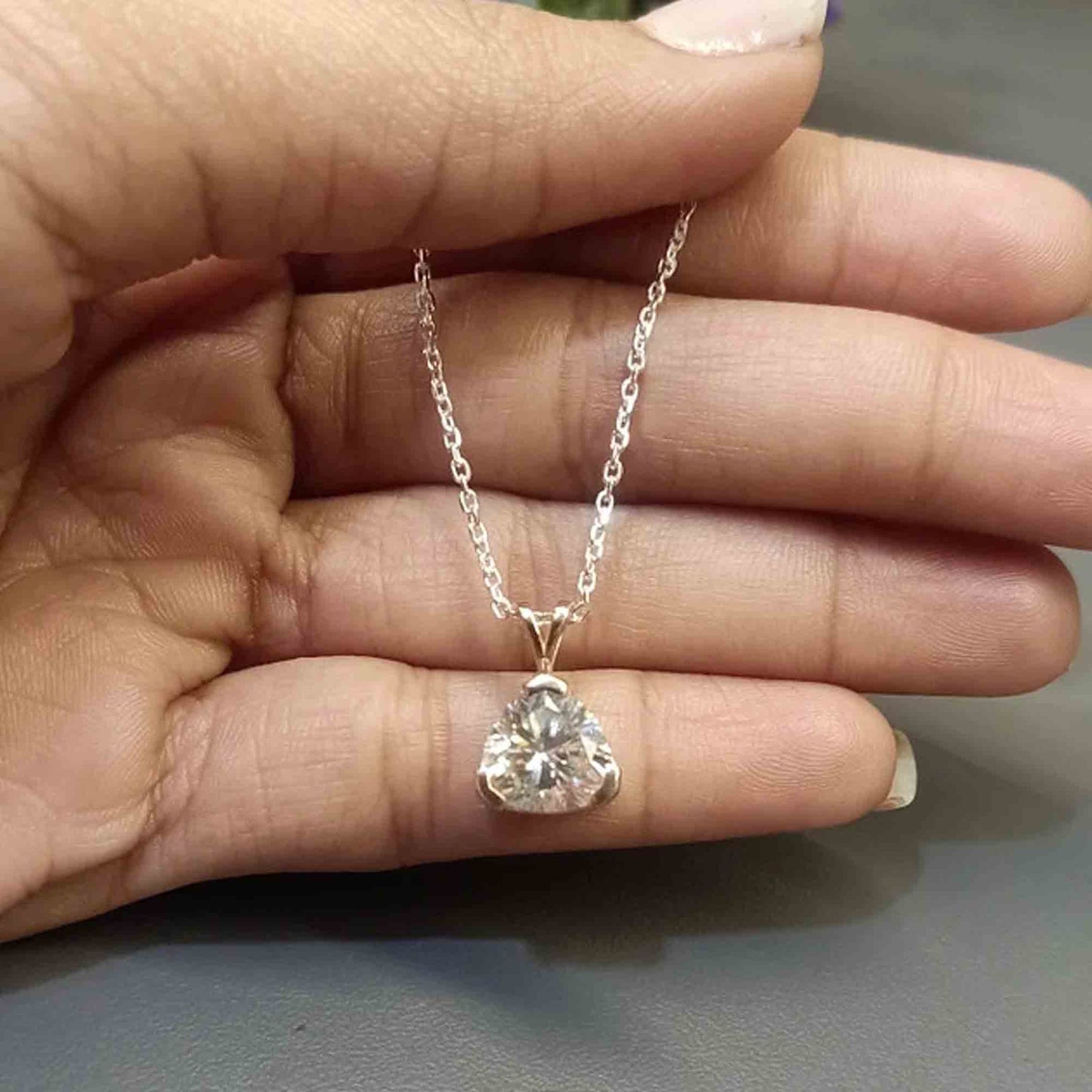 trillion cut Moissanite