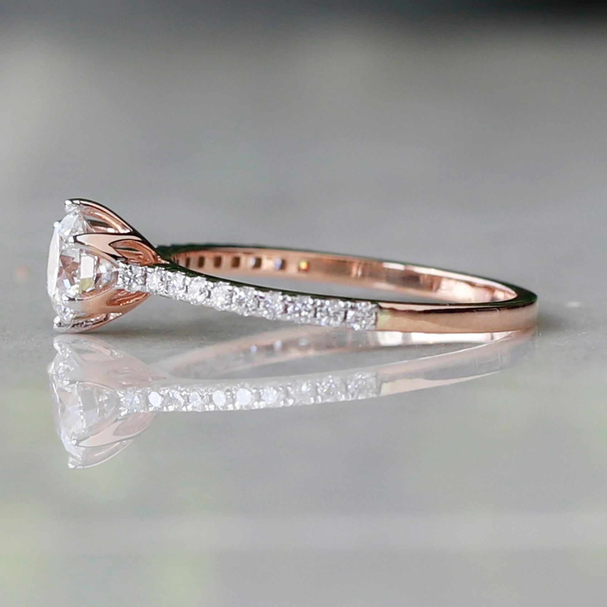 6 prong gold engagement ring