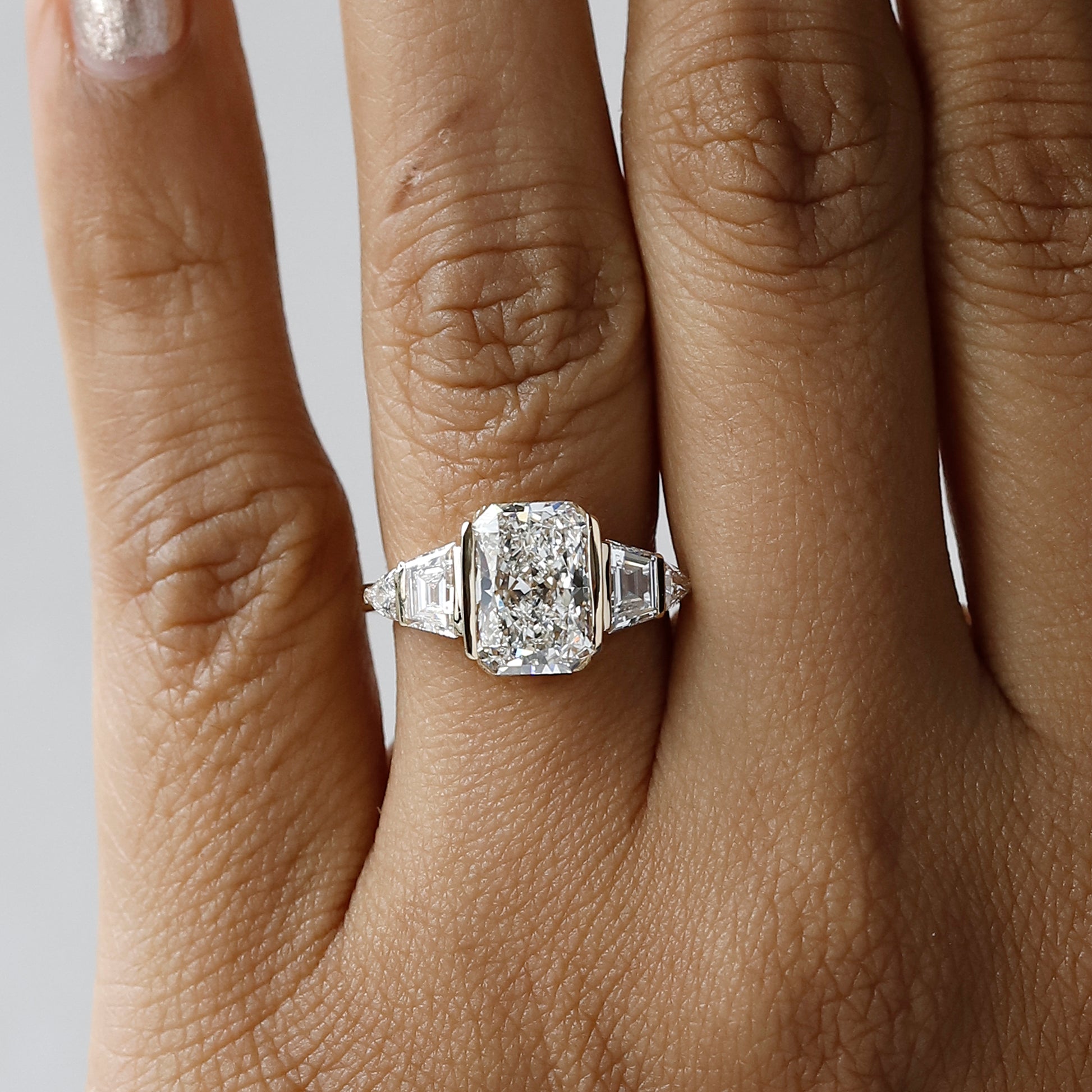 radiant cut diamond ring