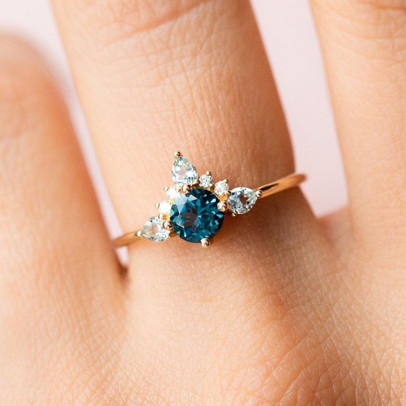 Topaz Princess Crown Ring