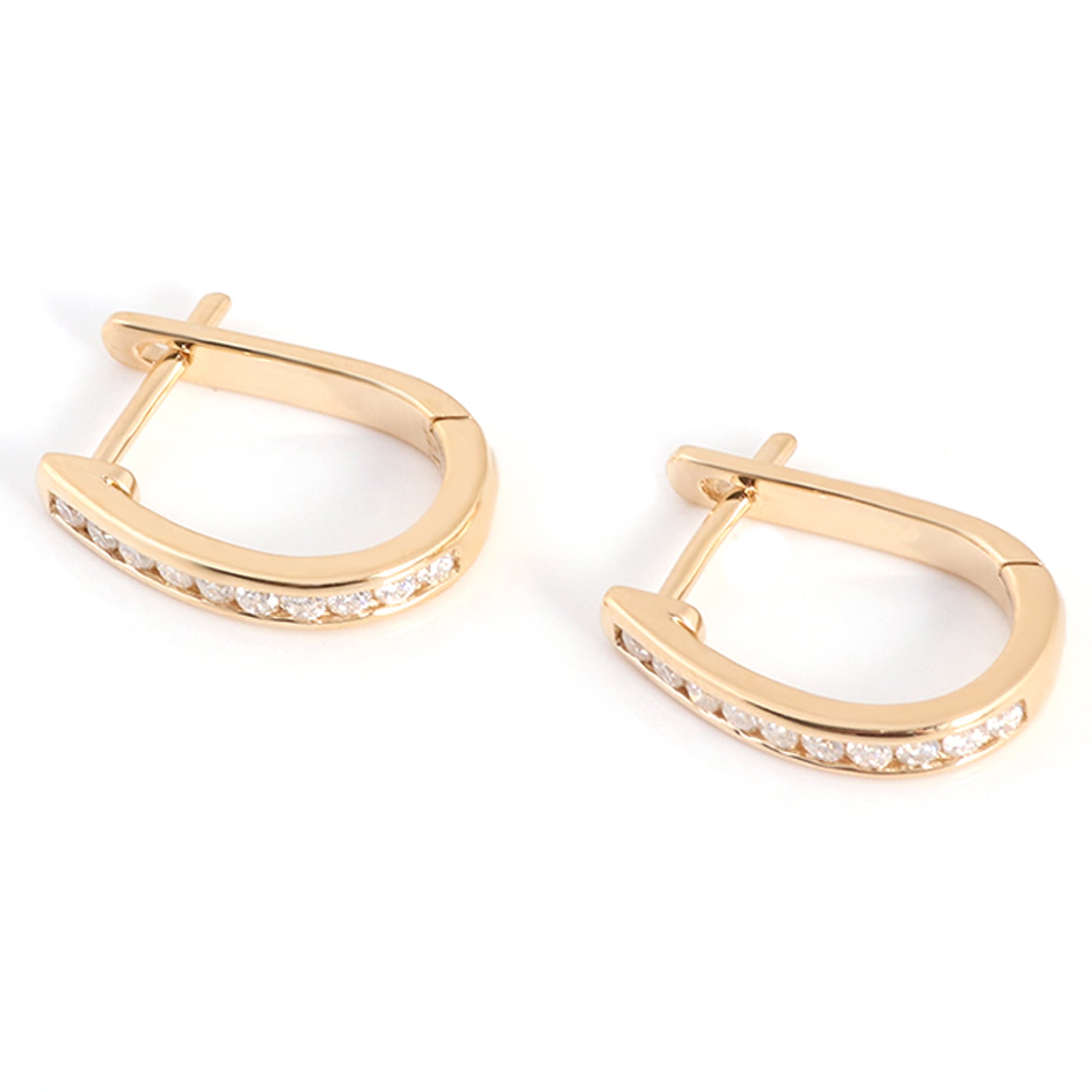 small diamond hoop earrings