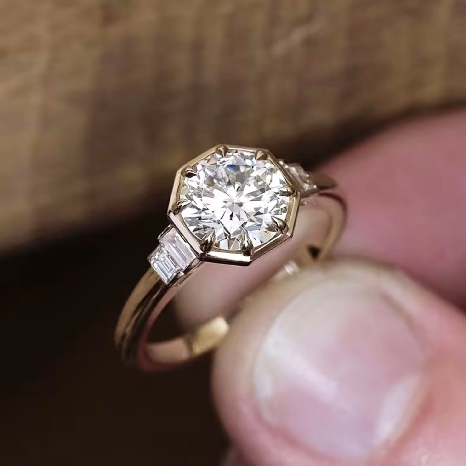modern engagement ring