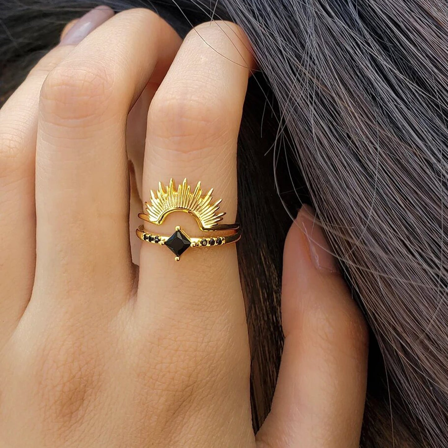 square cut diamond ring