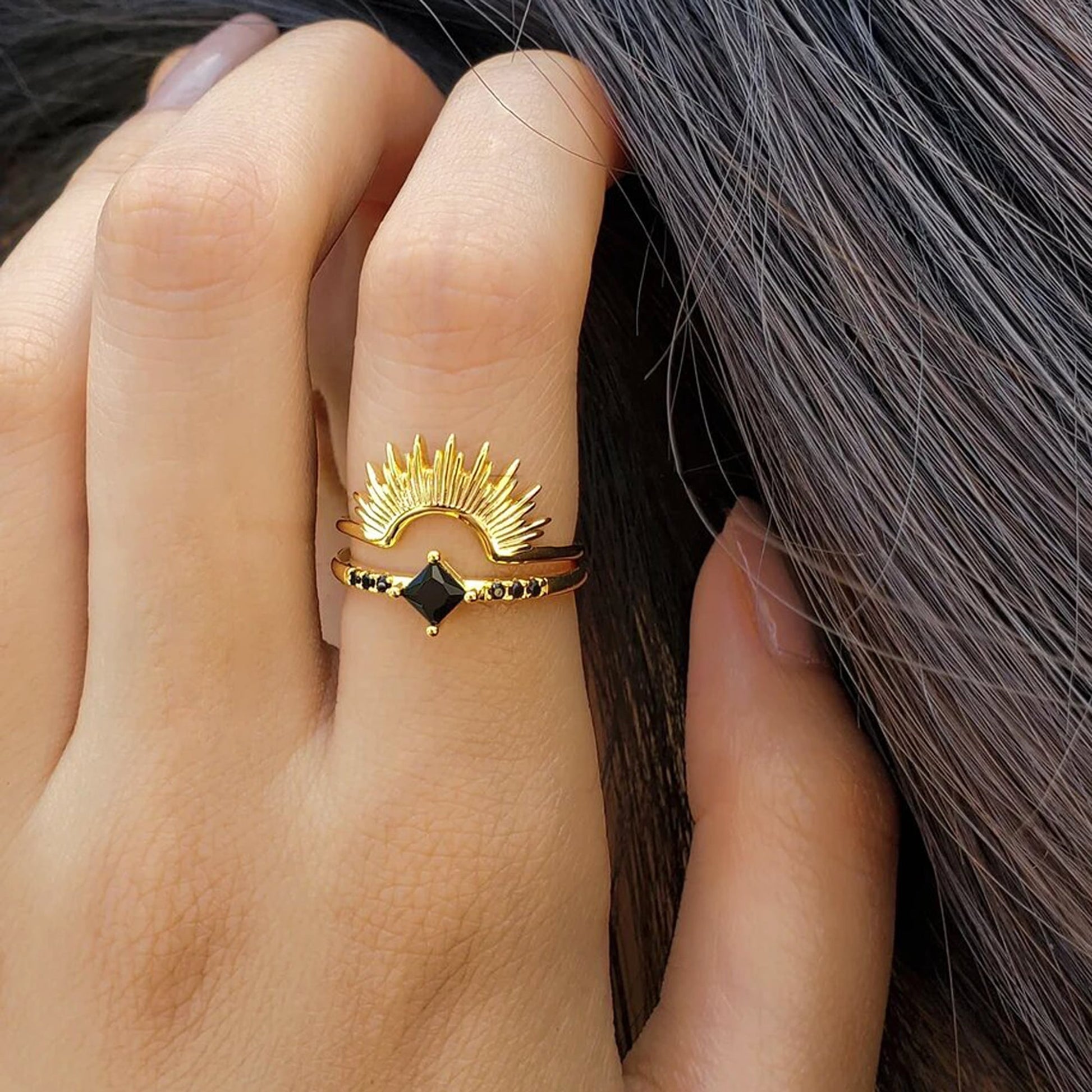 square cut diamond ring