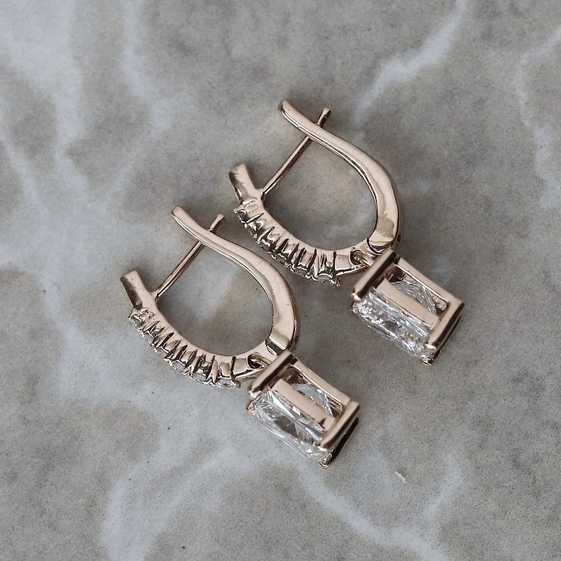 princess cut earrings