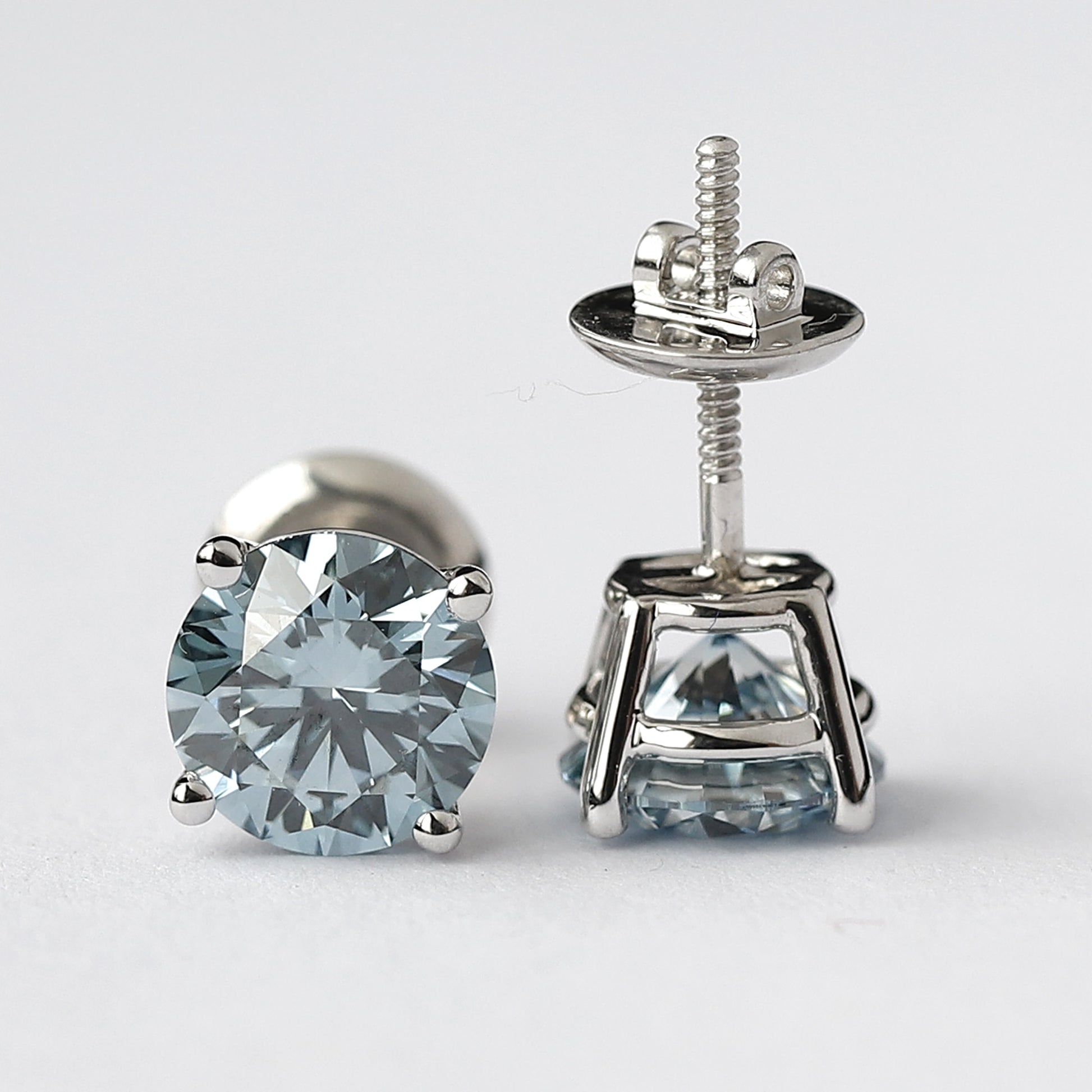 Blue Diamond Earring