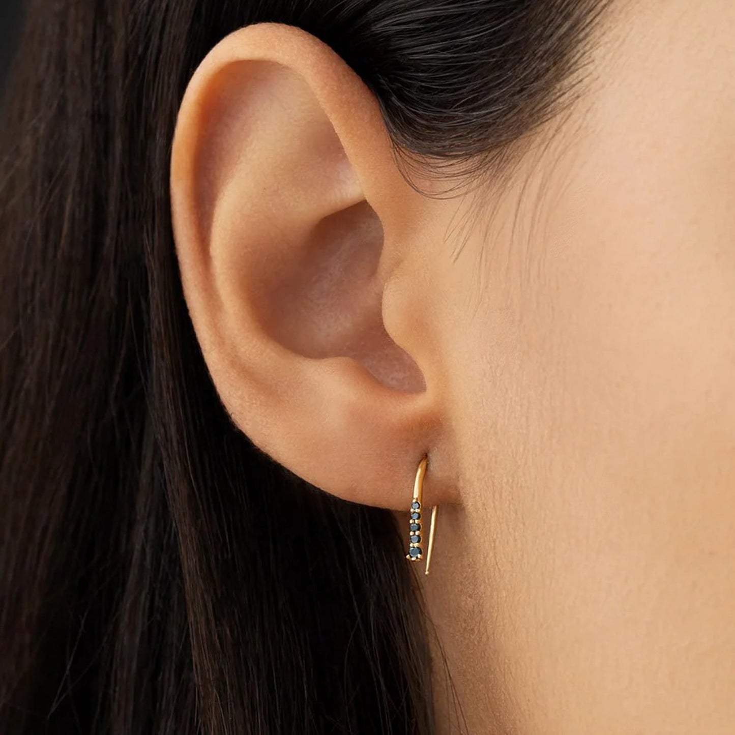 14 k gold threader earrings