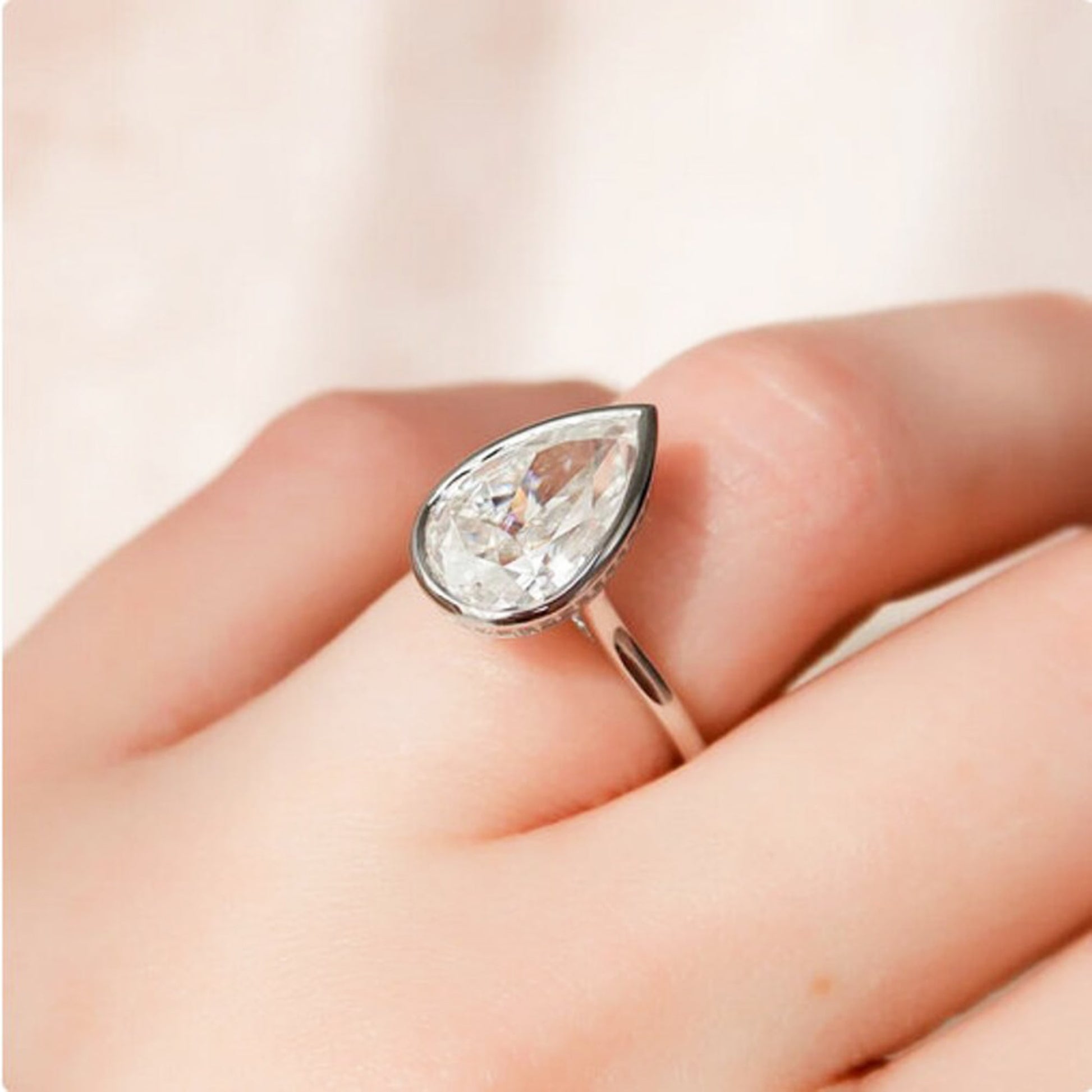 teardrop wedding ring