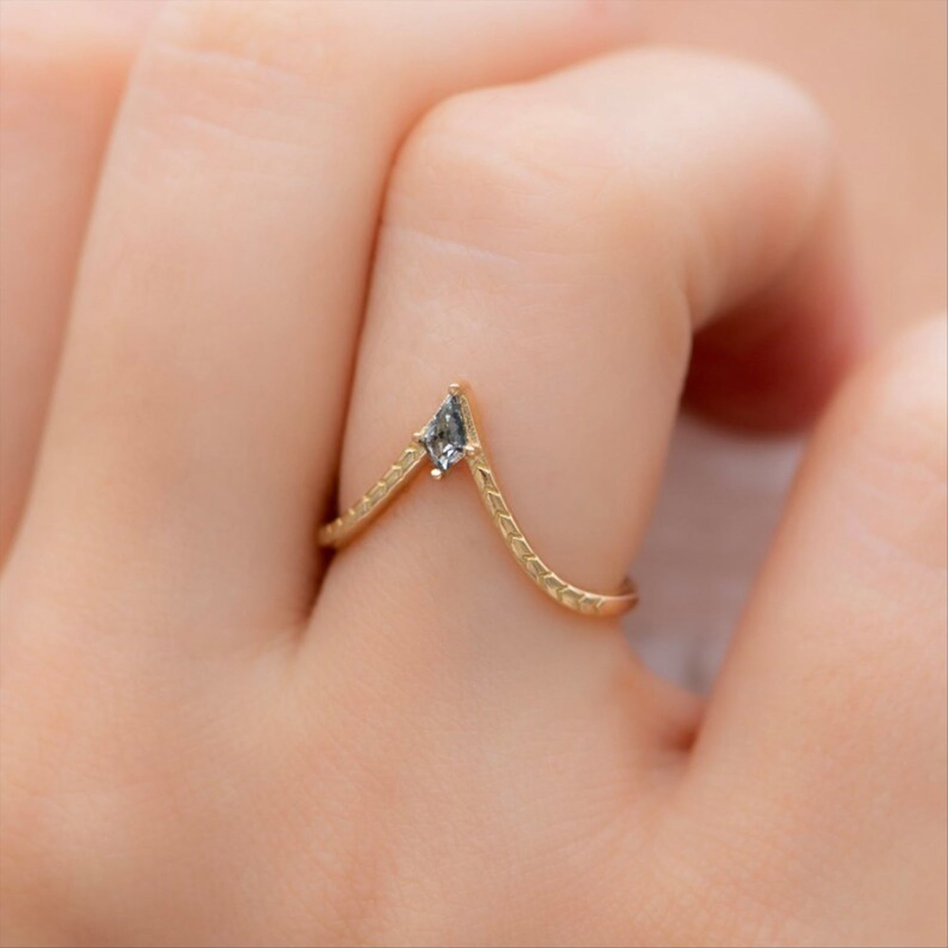 chevron wedding band