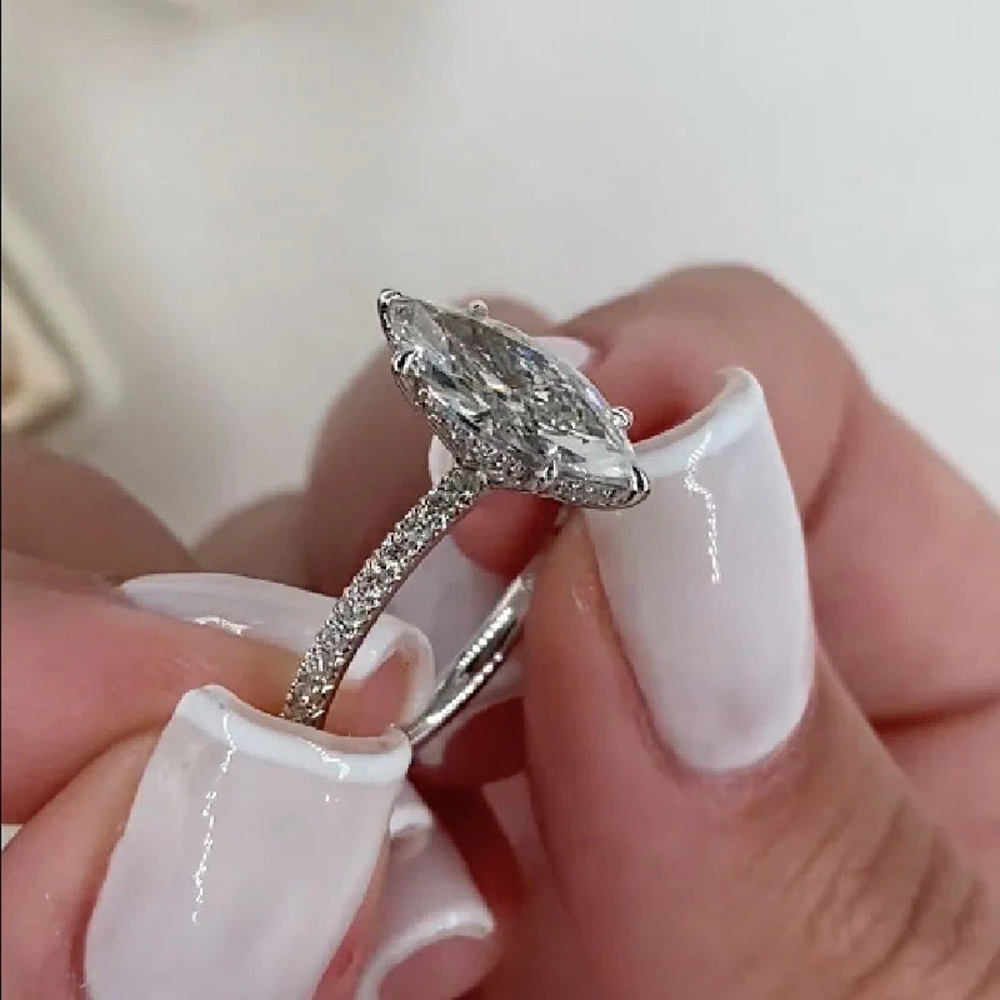 Marquise Moissanite Ring