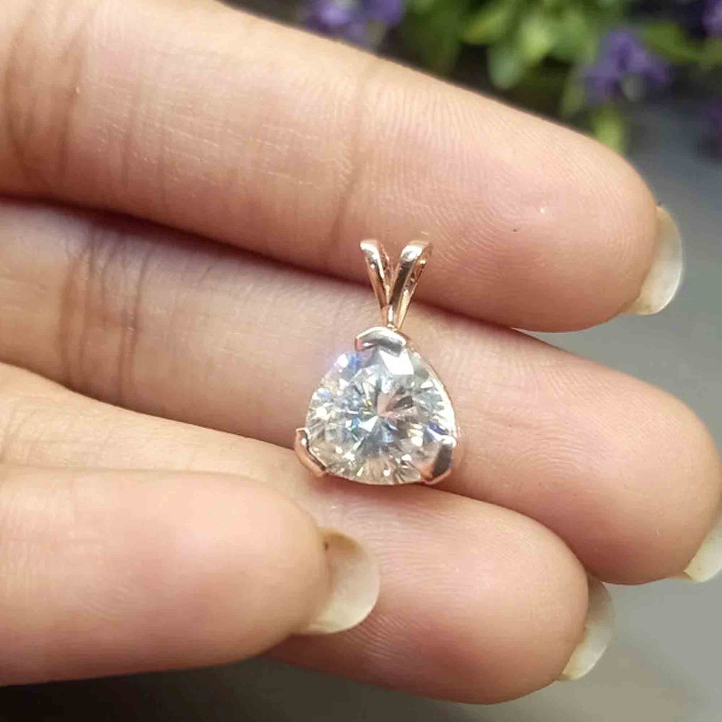 trillion cut Moissanite