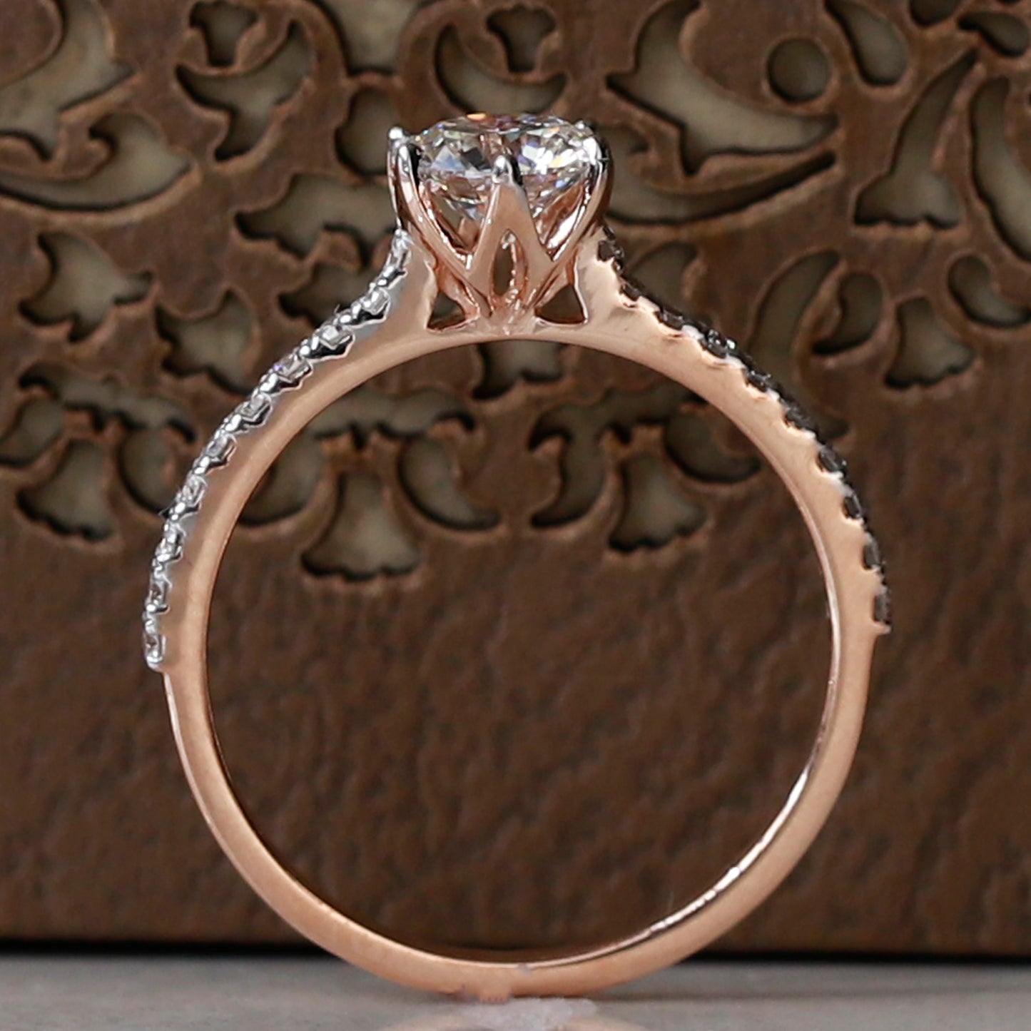 6 prong gold engagement ring