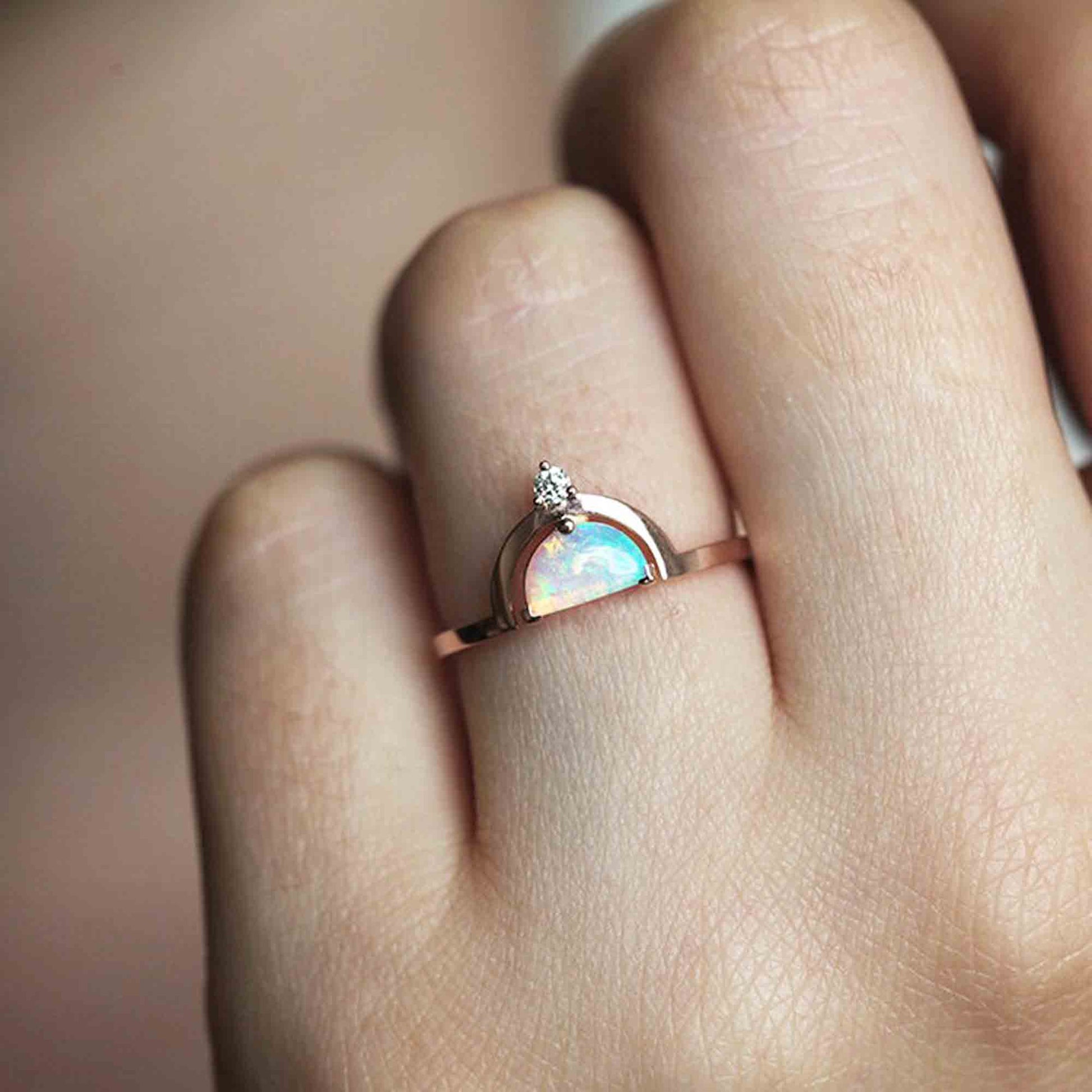 opal stone ring