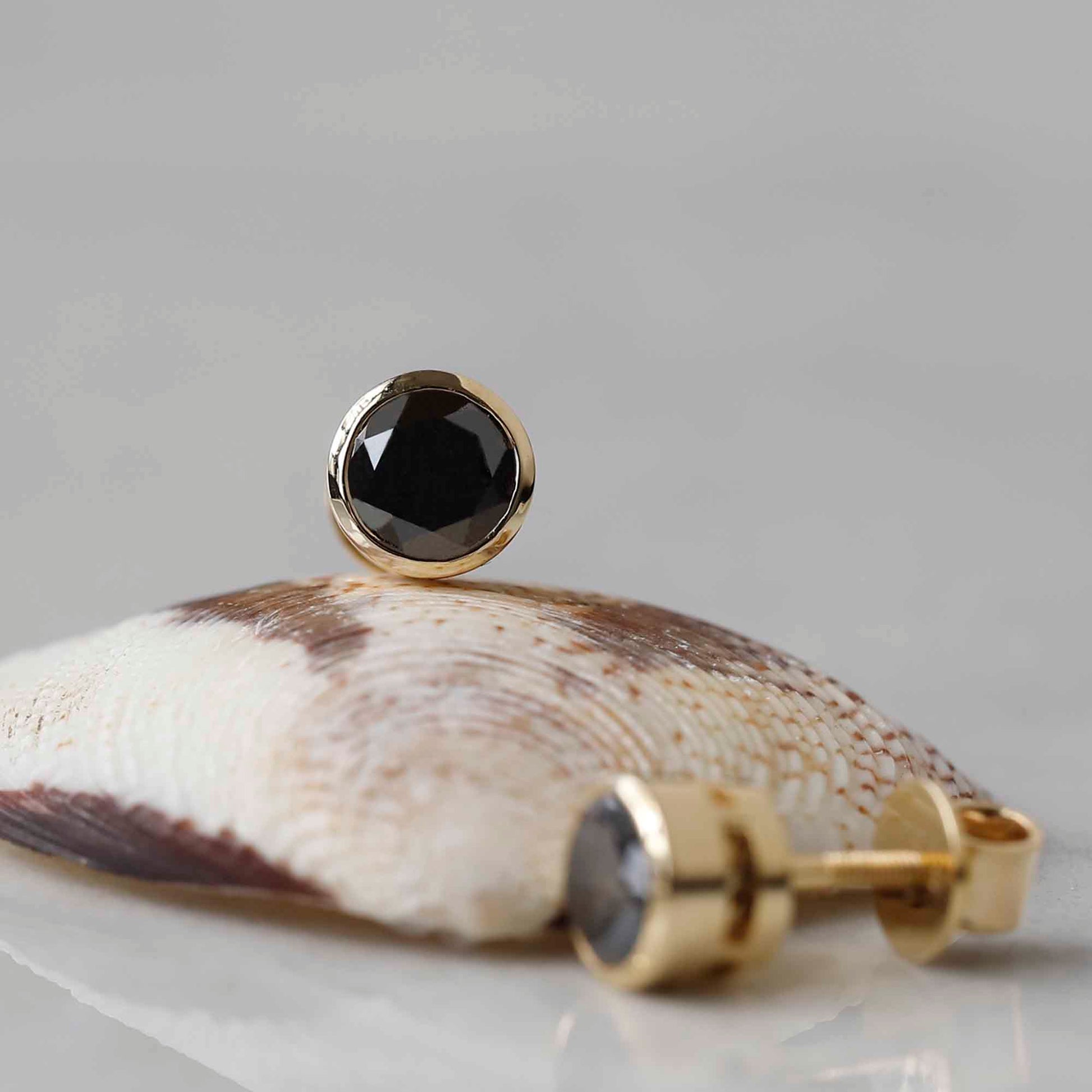 black diamond earring