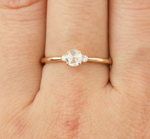 minimal diamond ring