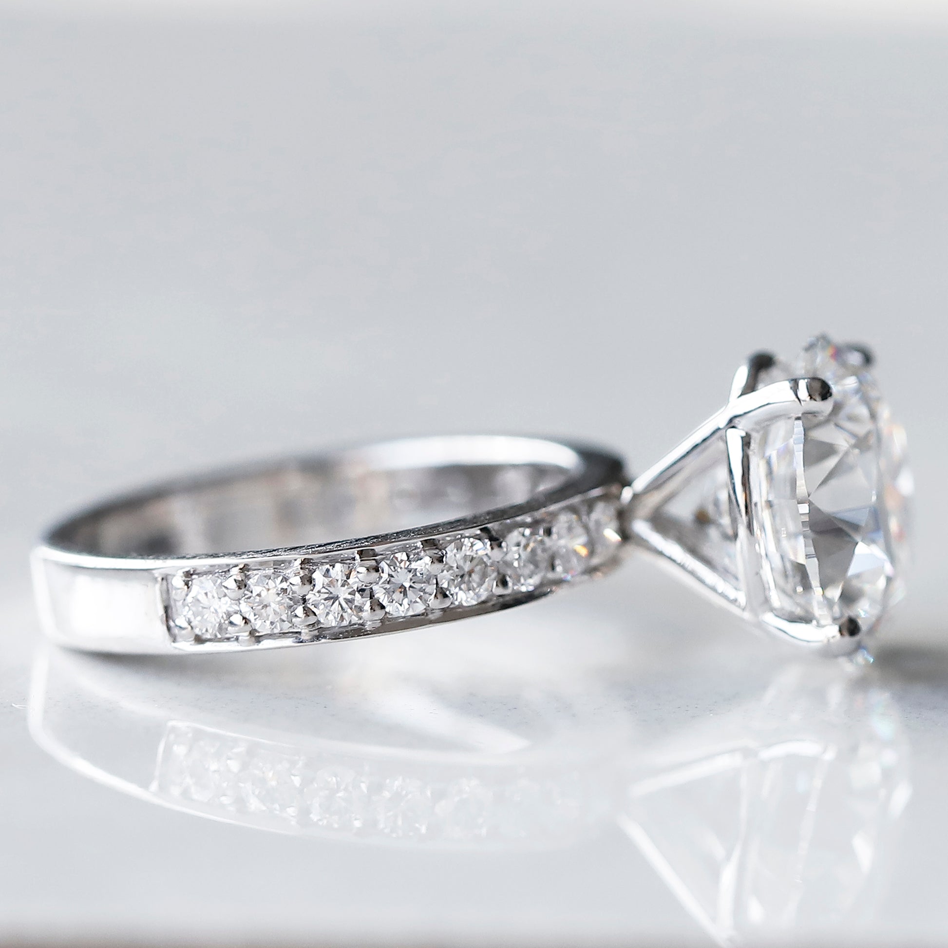 5 carat lab grown diamond ring