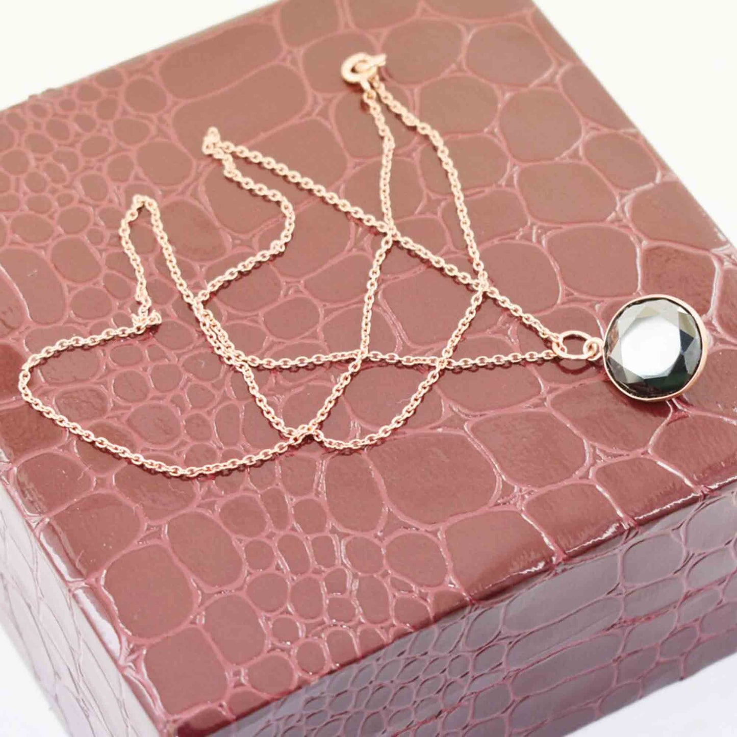black diamond pendant necklace