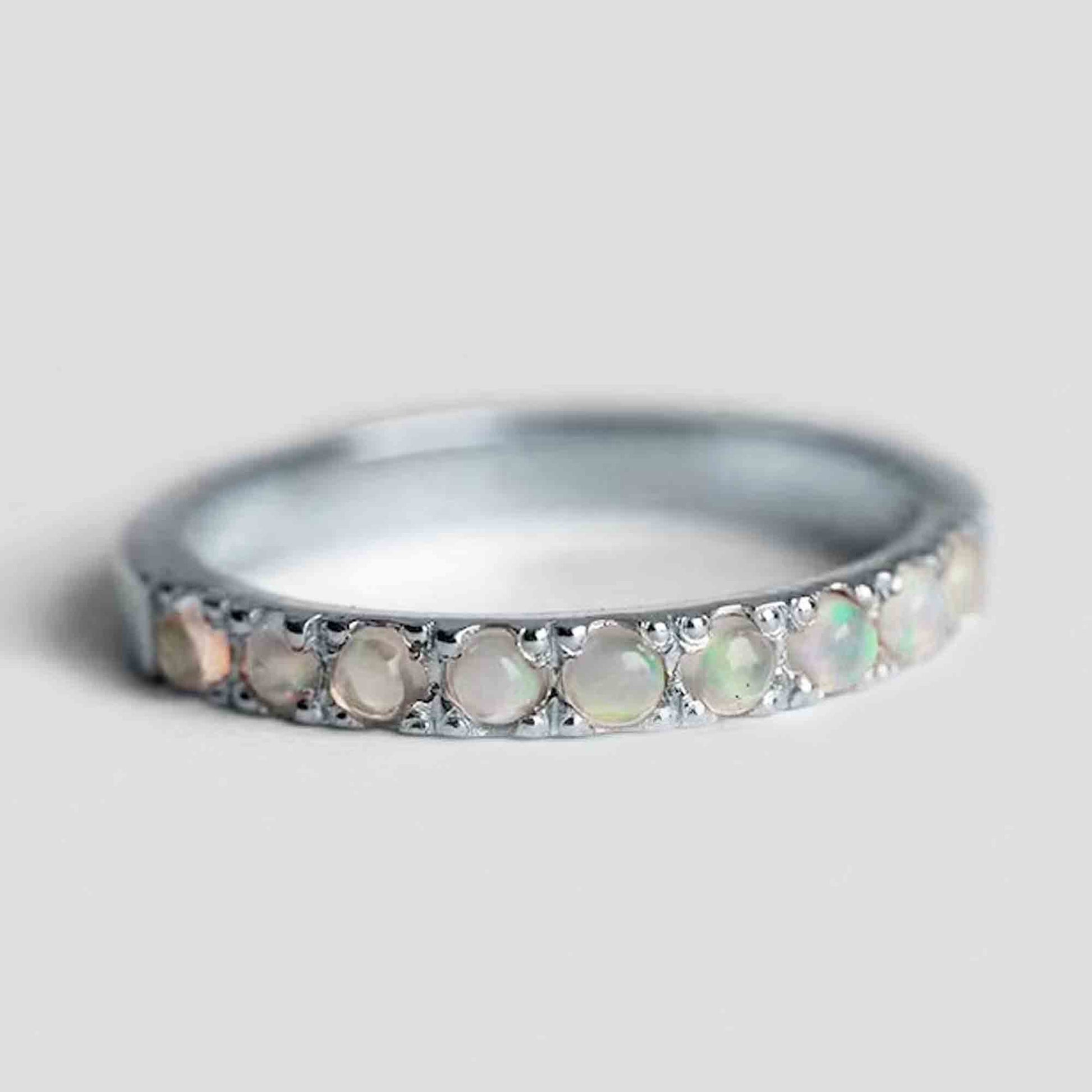 opal wedding band