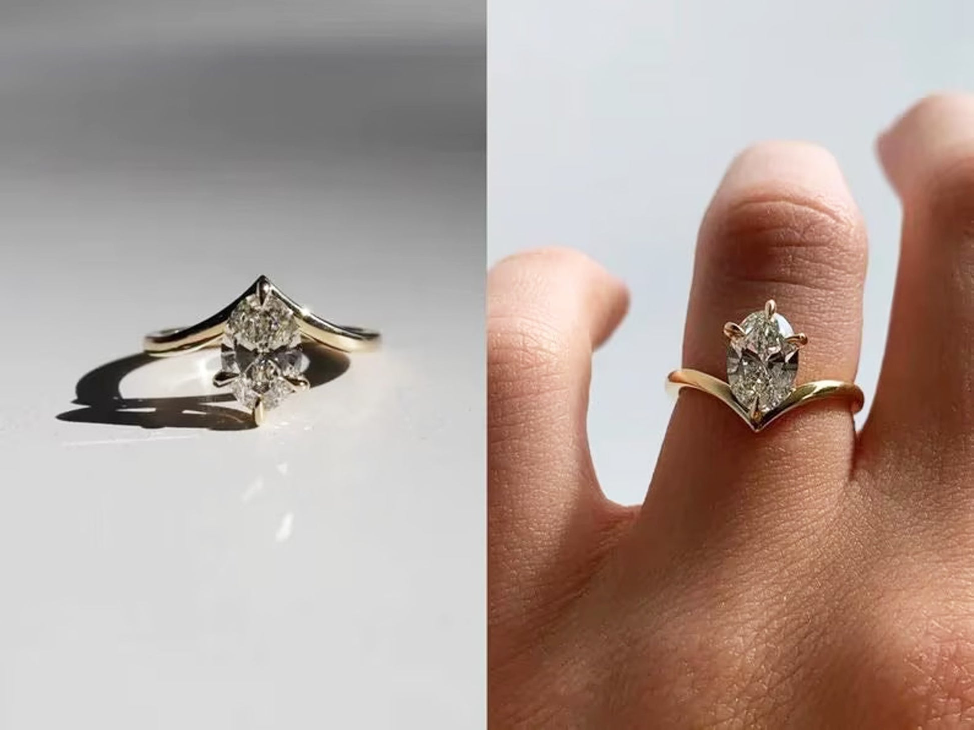 moissanite oval rings