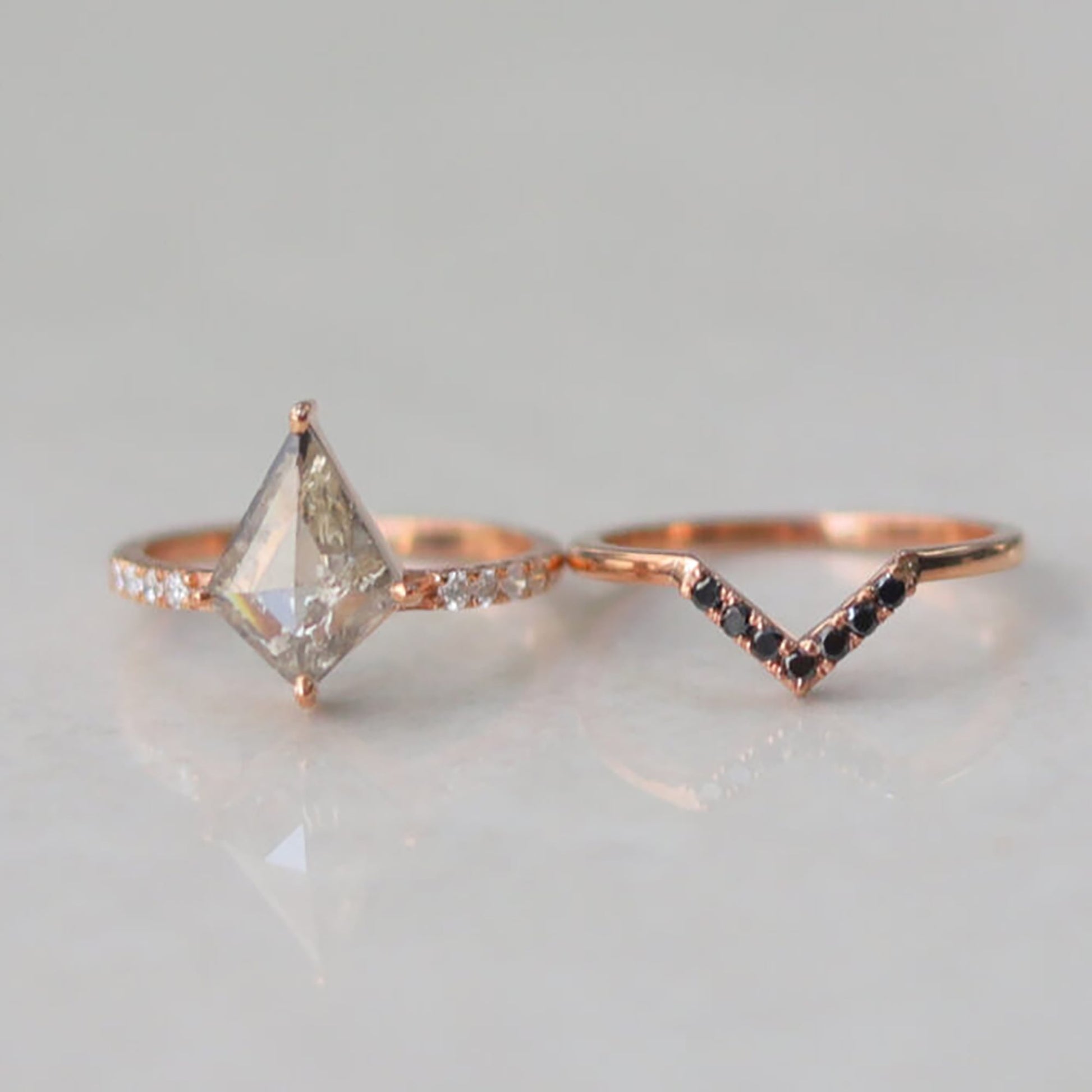 kite salt and pepper diamond ring