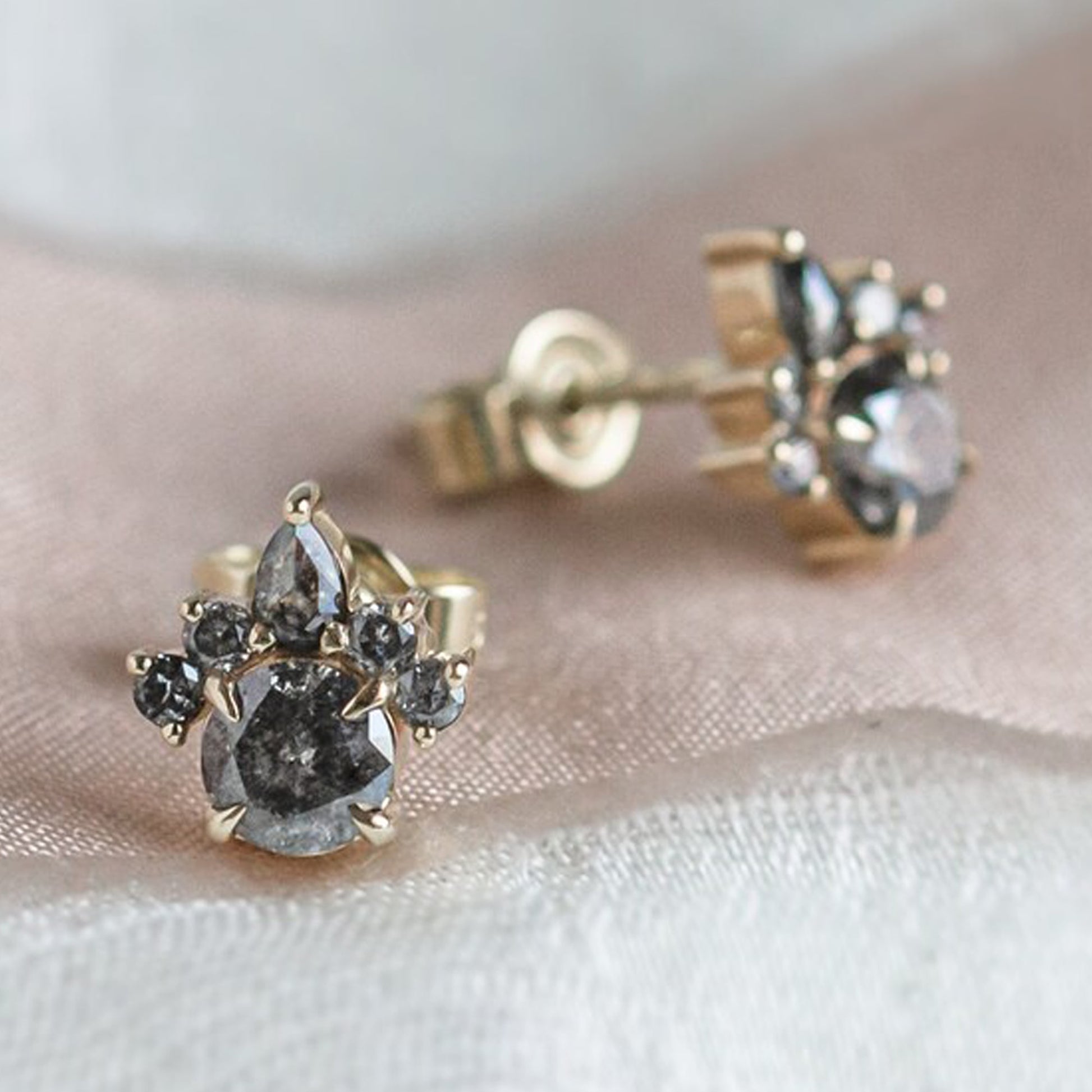 salt and pepper diamond earrings