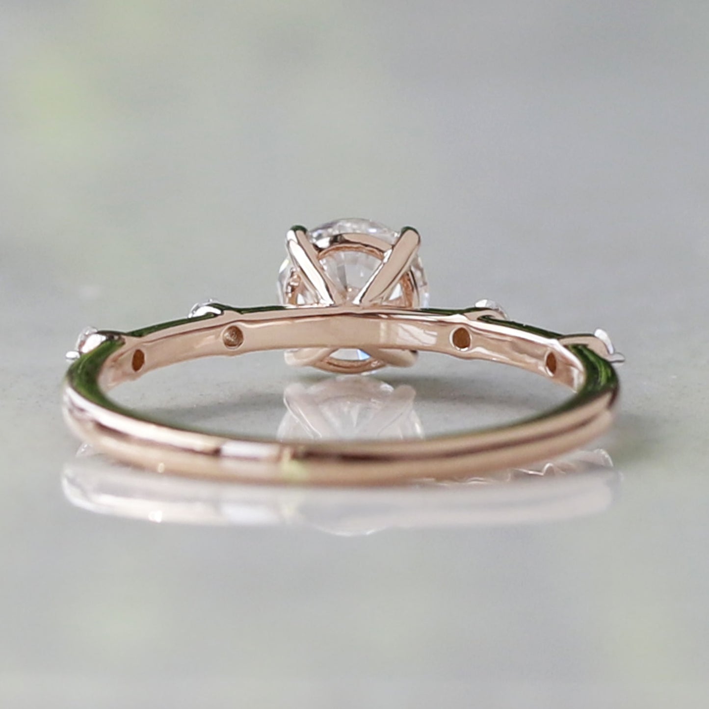 rose gold diamond ring