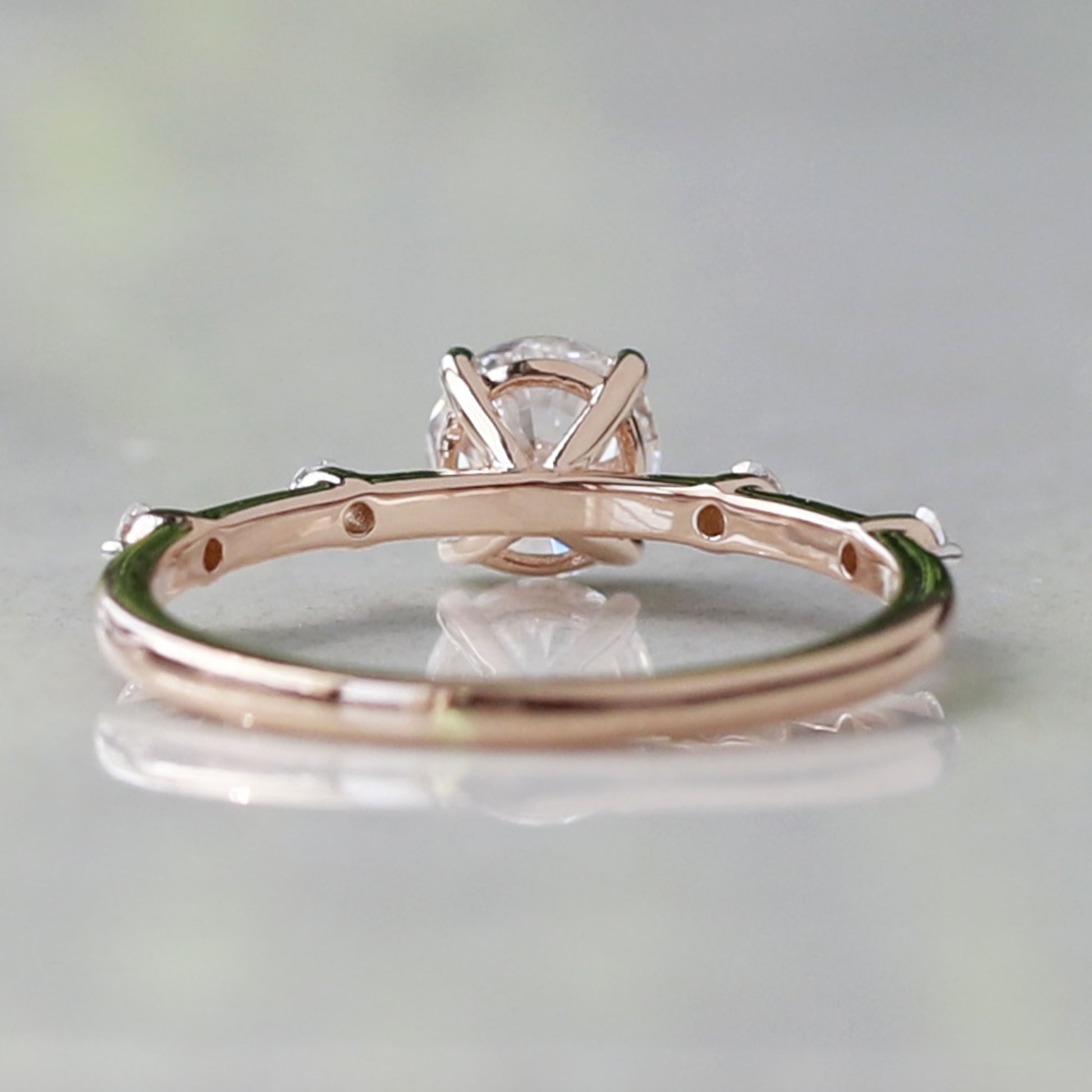 rose gold diamond ring